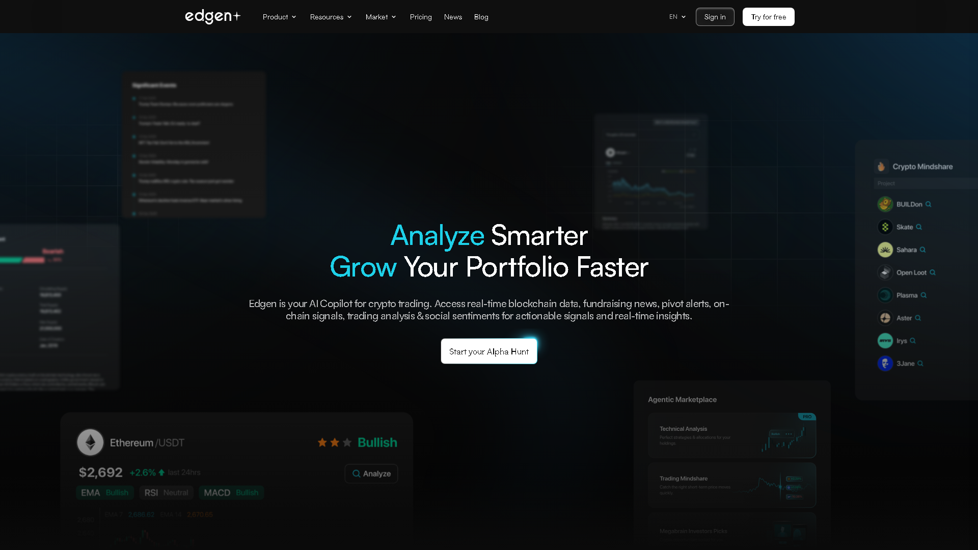 Edgen Interface Screenshot - Legal & Finance Tool