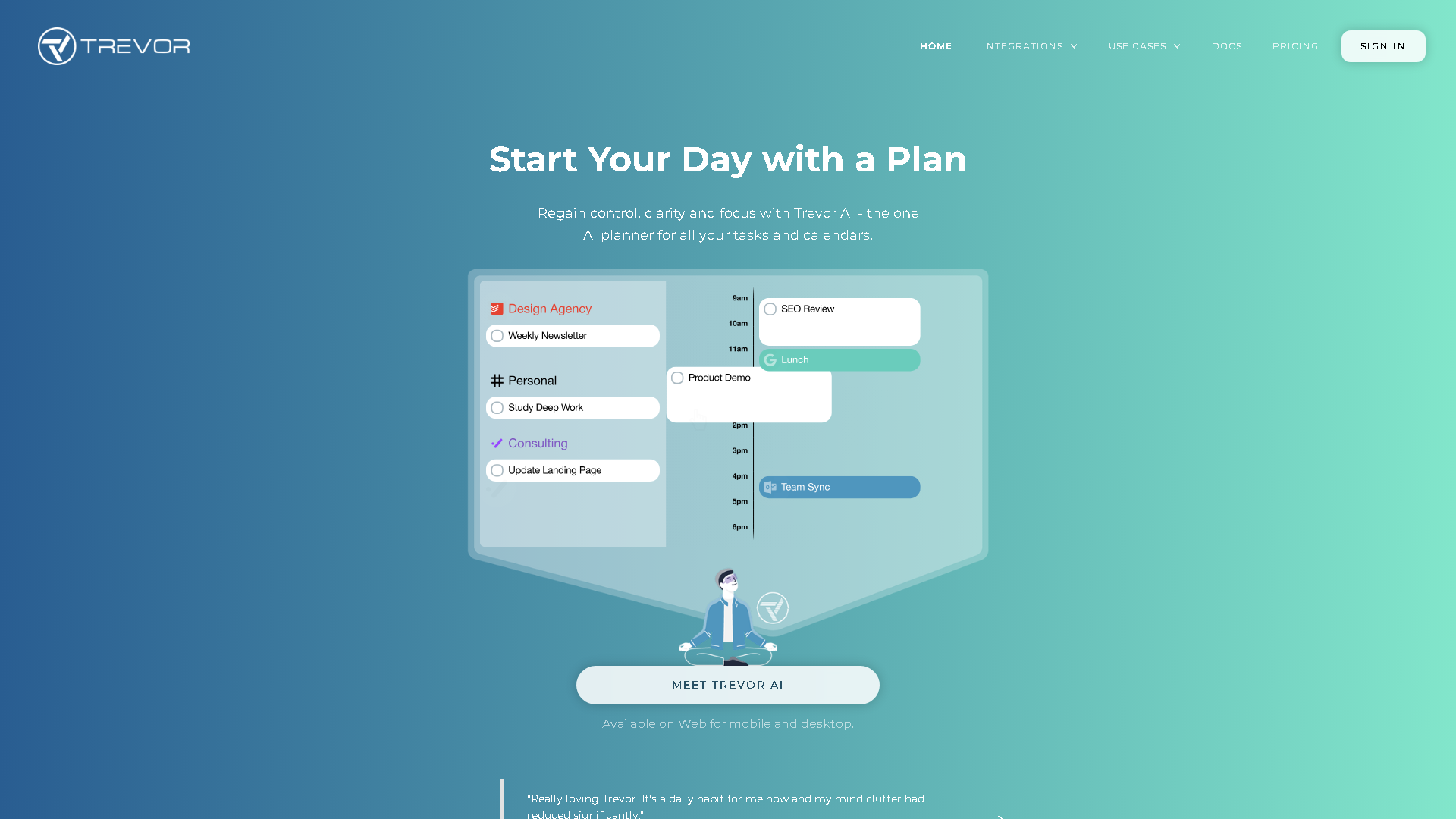 Trevor AI Interface Screenshot - Education & Translation Tool