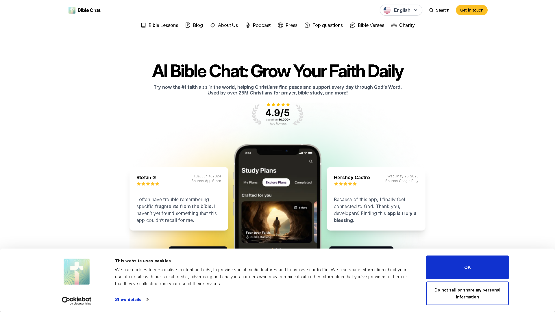 Bible Chat Interface Screenshot - Daily Life Tool