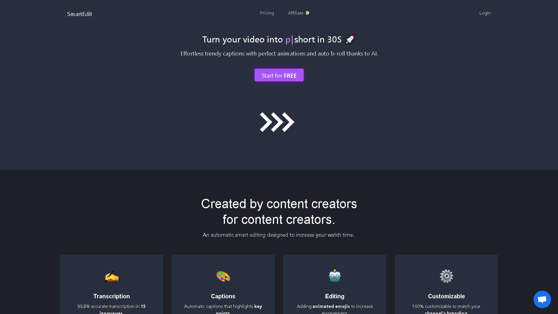 SmartEdit Interface Screenshot - Writing & Editing Tool