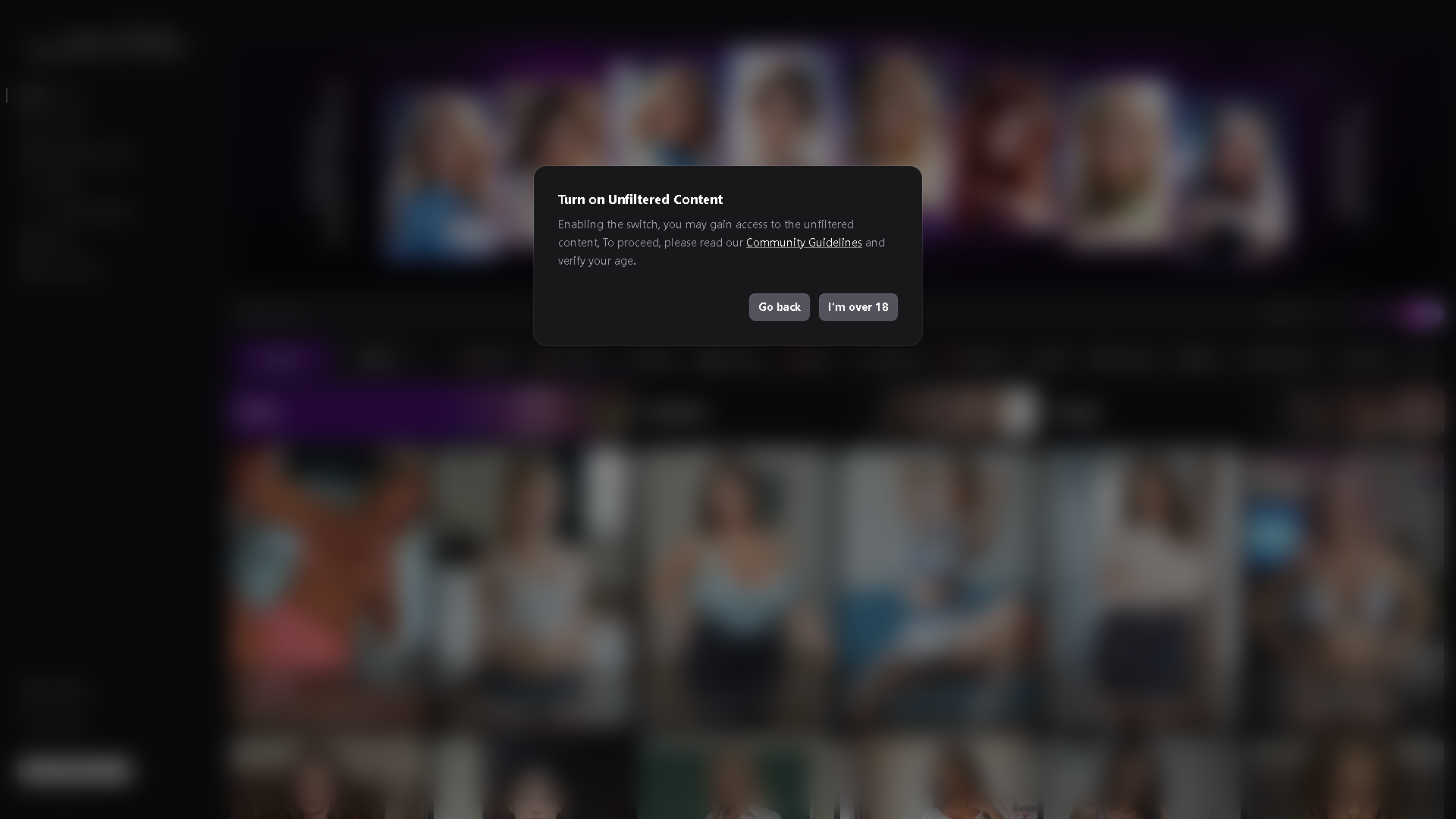 LoveChat Interface Screenshot - Chatbots & Virtual Companions Tool
