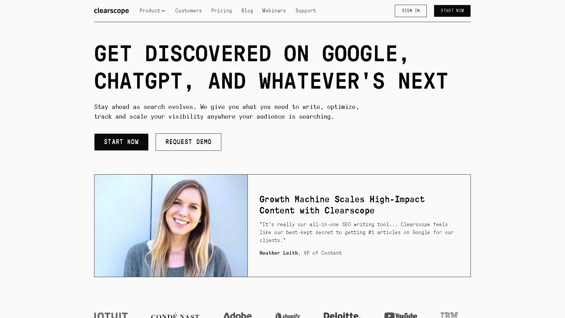 Clearscope Interface Screenshot - Writing & Editing Tool