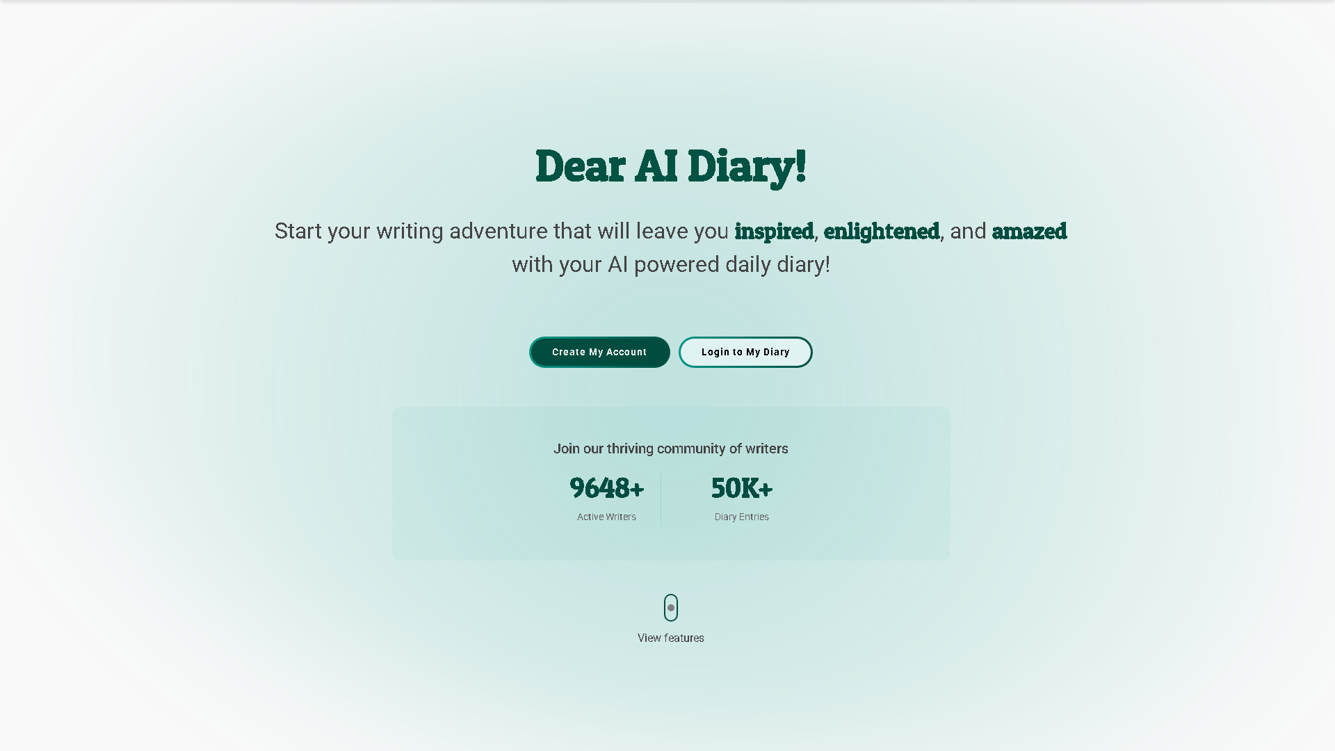 AI Diary Interface Screenshot - Writing & Editing Tool