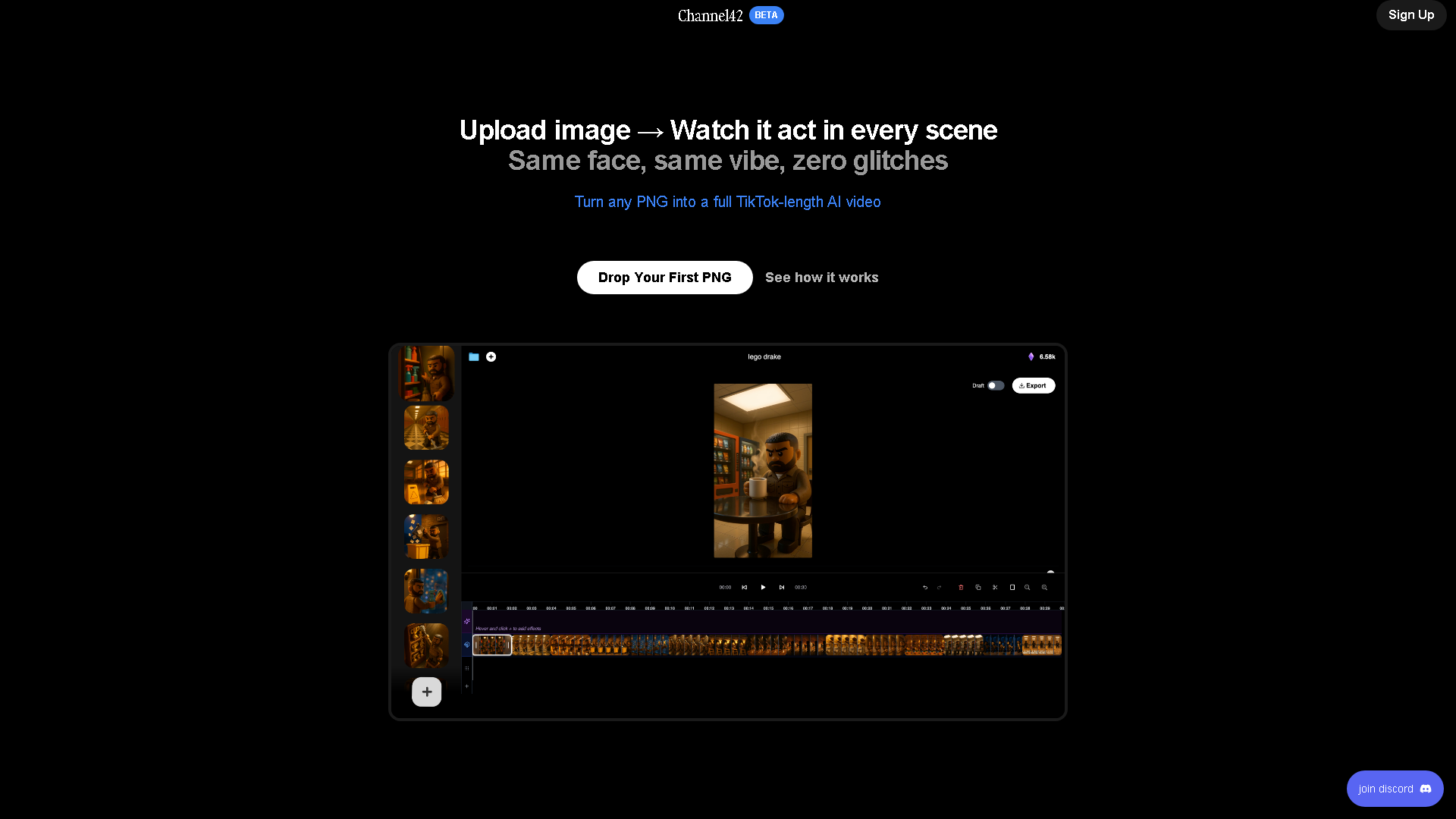 Channel42 Interface Screenshot - Video & Animation Tool