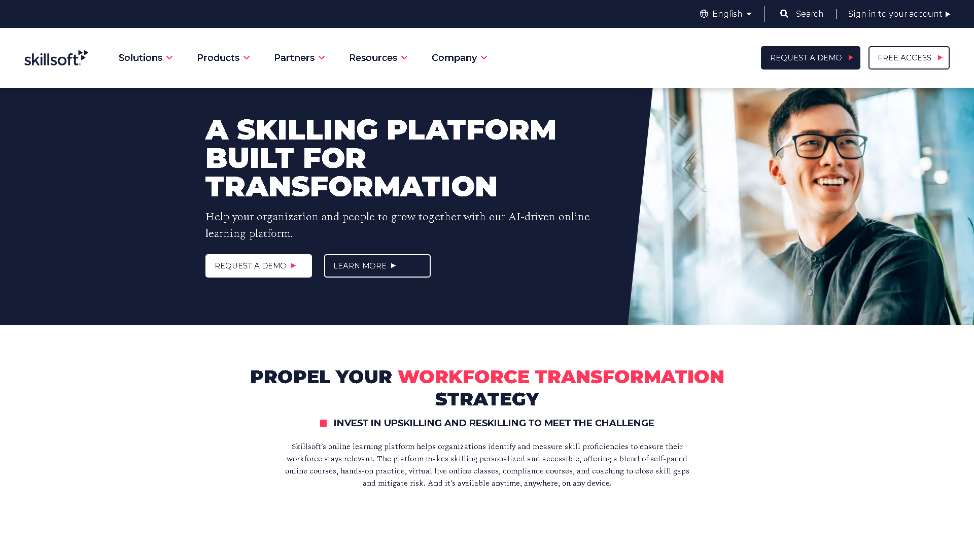 Skillsoft Percipio Interface Screenshot - Education & Translation Tool