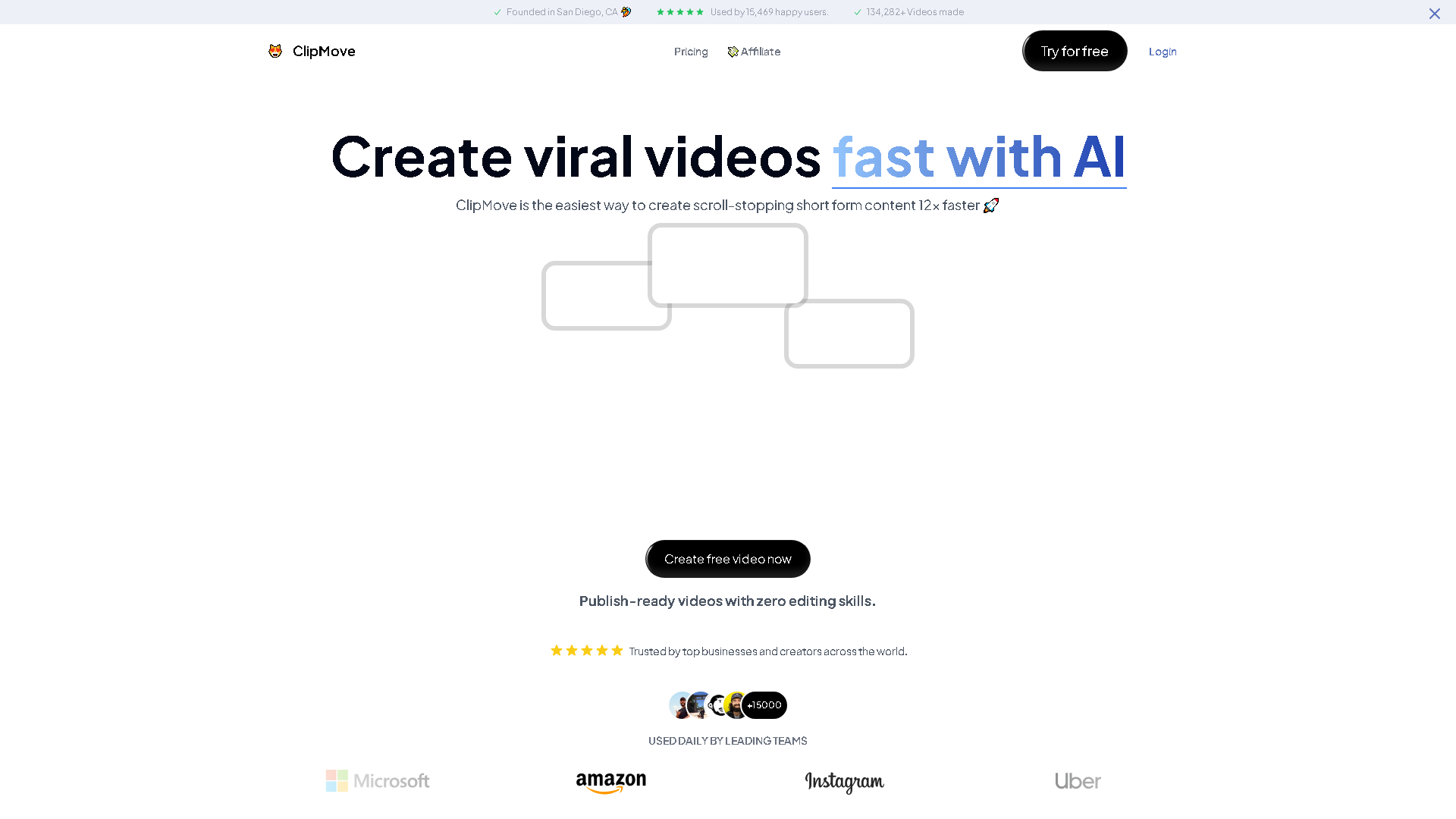 ClipMove AI Interface Screenshot - Writing & Editing Tool