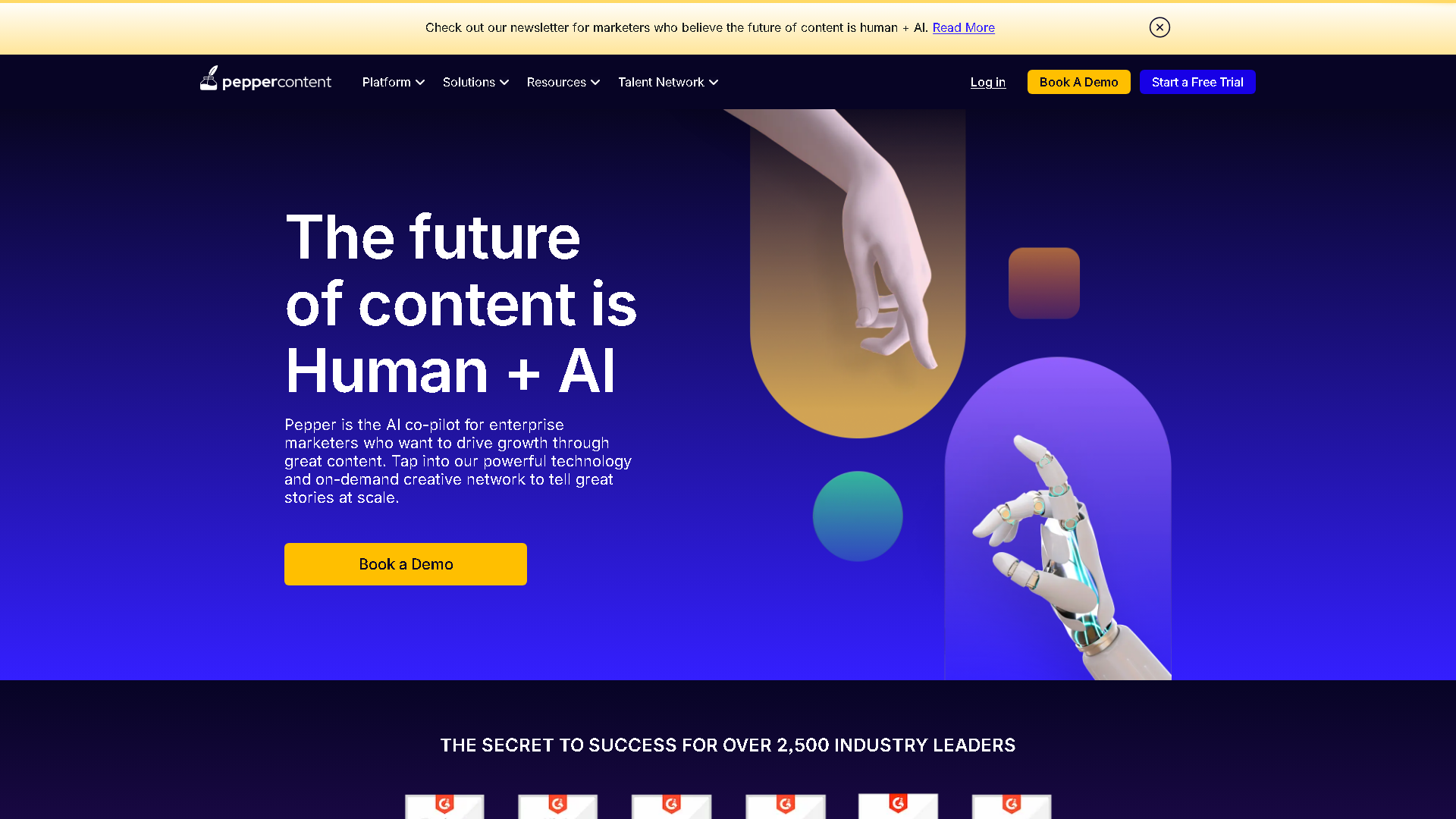 Pepper Content Interface Screenshot - Writing & Editing Tool