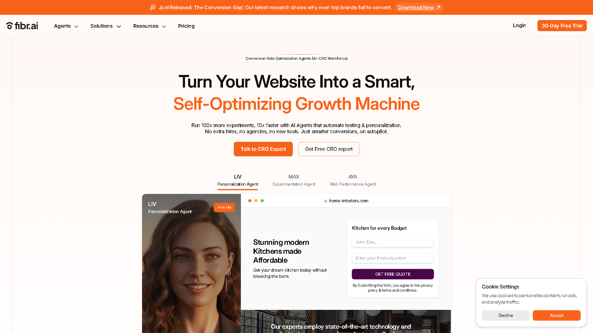 Fibr AI Interface Screenshot - Writing & Editing Tool