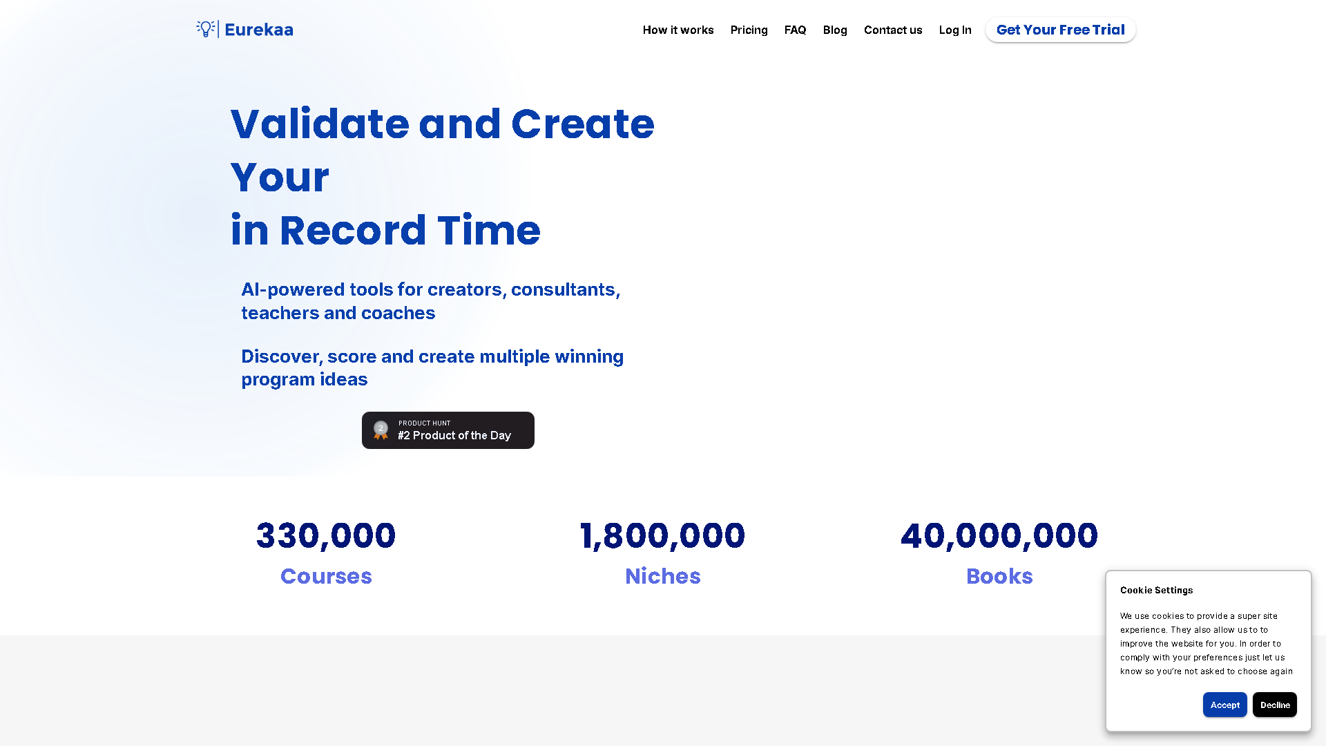 Eurekaa Interface Screenshot - Writing & Editing Tool