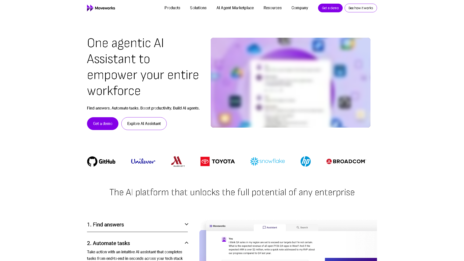 Moveworks Interface Screenshot - Office & Productivity Tool