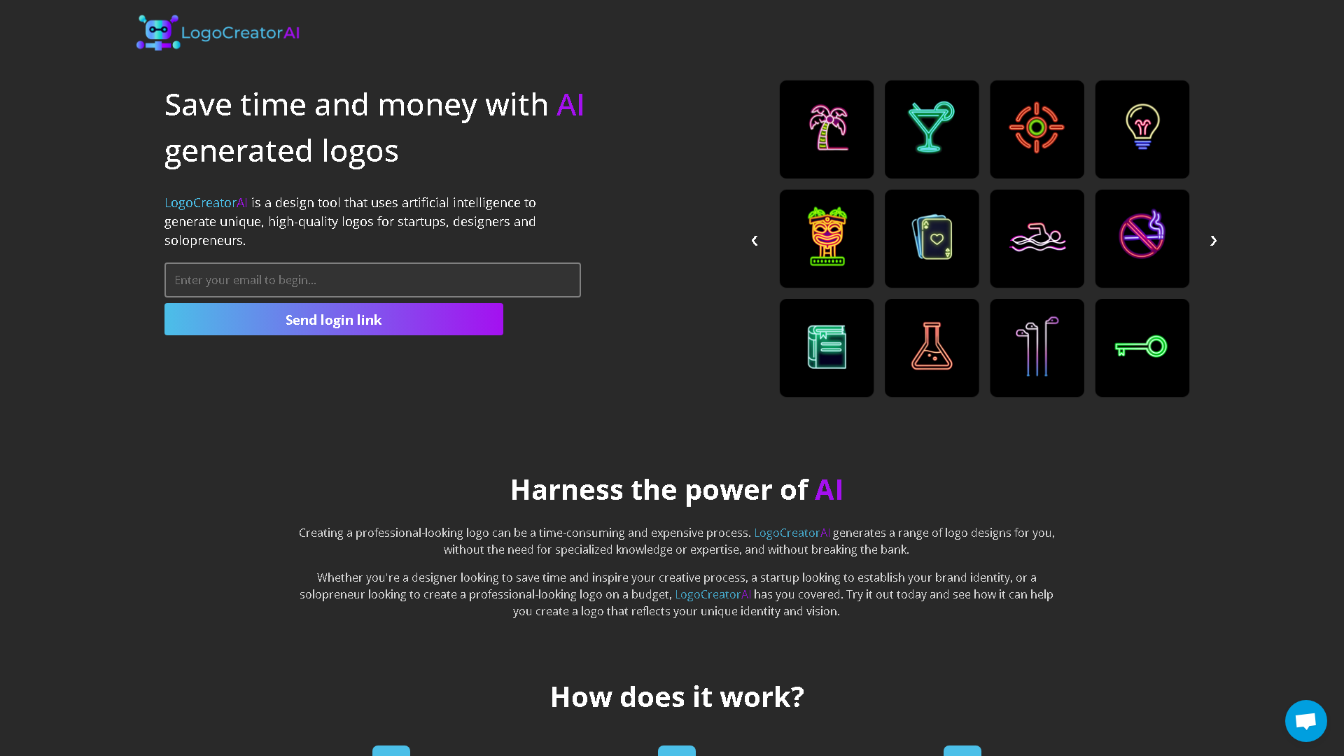 LogoCreatorAI Interface Screenshot - Art & Creative Design Tool