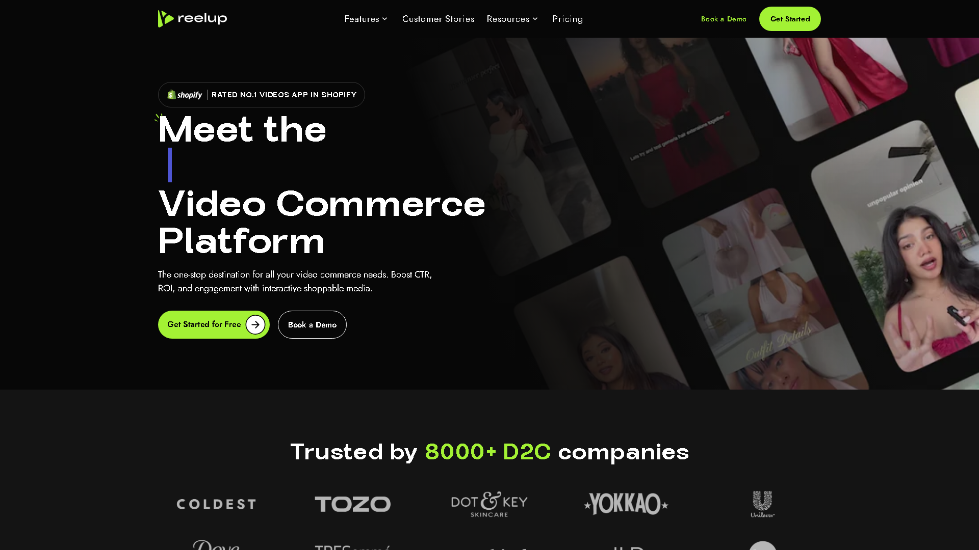 ReelUp Interface Screenshot - Video & Animation Tool