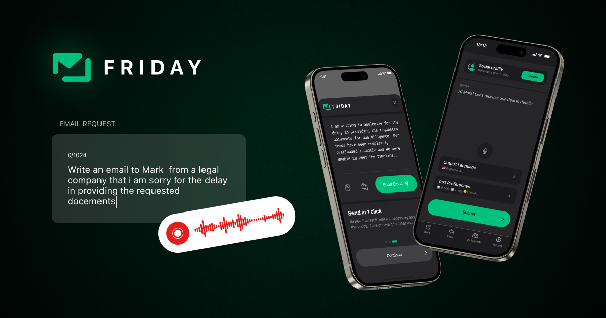 Friday: AI E-mail Writer Logo - Writing & Editing Tool