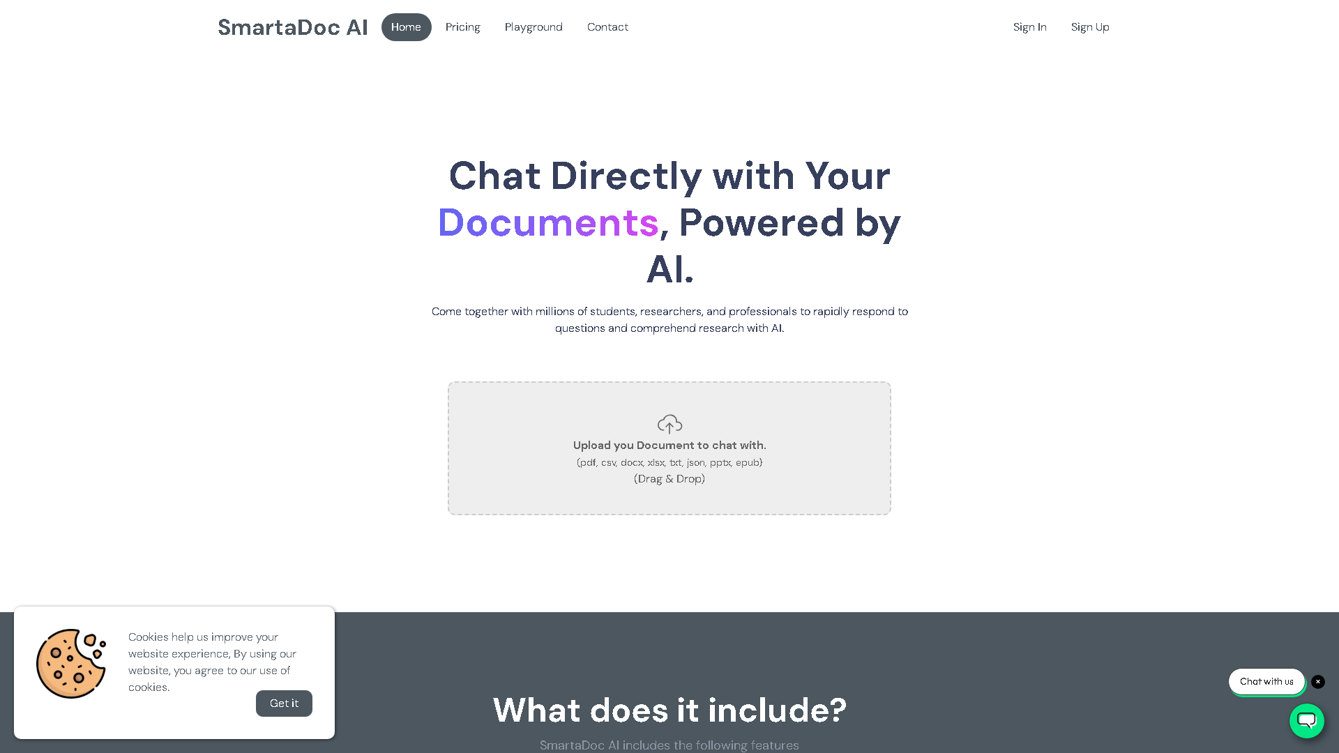 SmartaDoc AI Interface Screenshot - Office & Productivity Tool