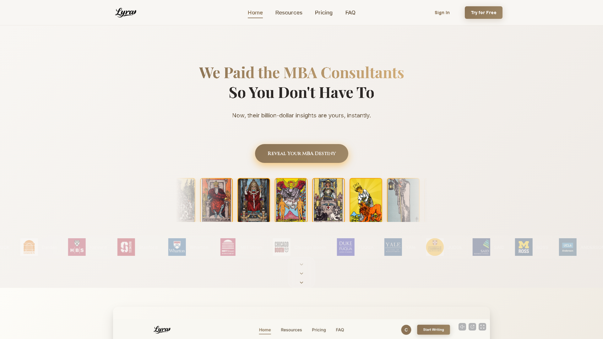 Lyra - Essay Coach Interface Screenshot - Writing & Editing Tool