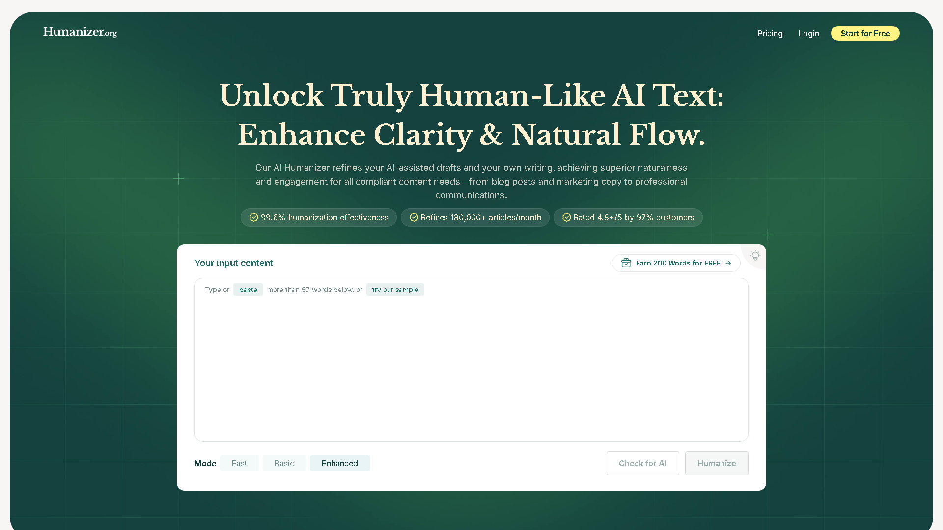 Humanizer.org Interface Screenshot - AI Detection & Anti-Detection Tool