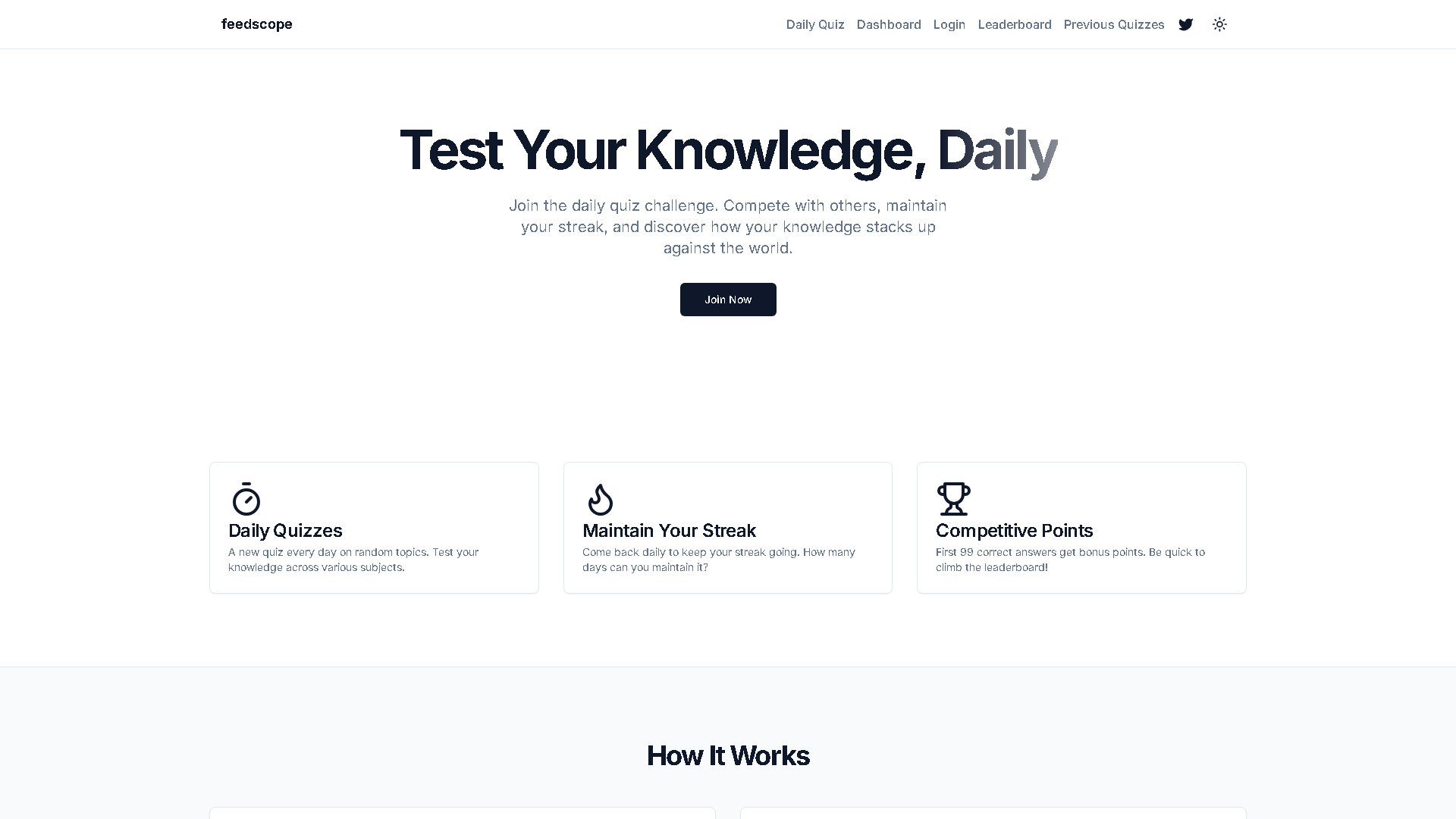Feedscope Interface Screenshot - Education & Learning Tool