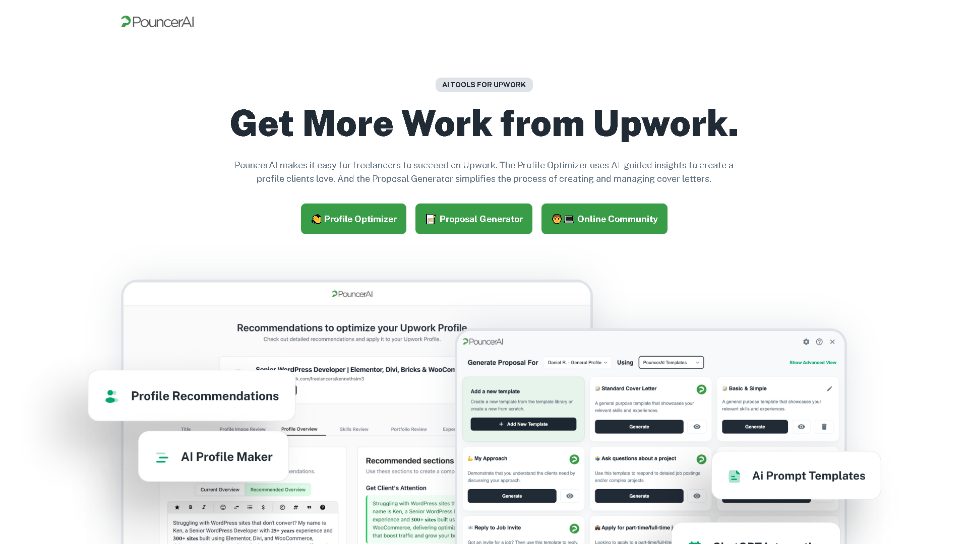 PouncerAI Interface Screenshot - Writing & Editing Tool