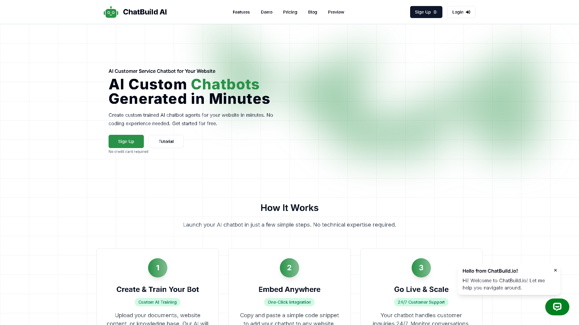 ChatBuild AI Interface Screenshot - Writing & Editing Tool