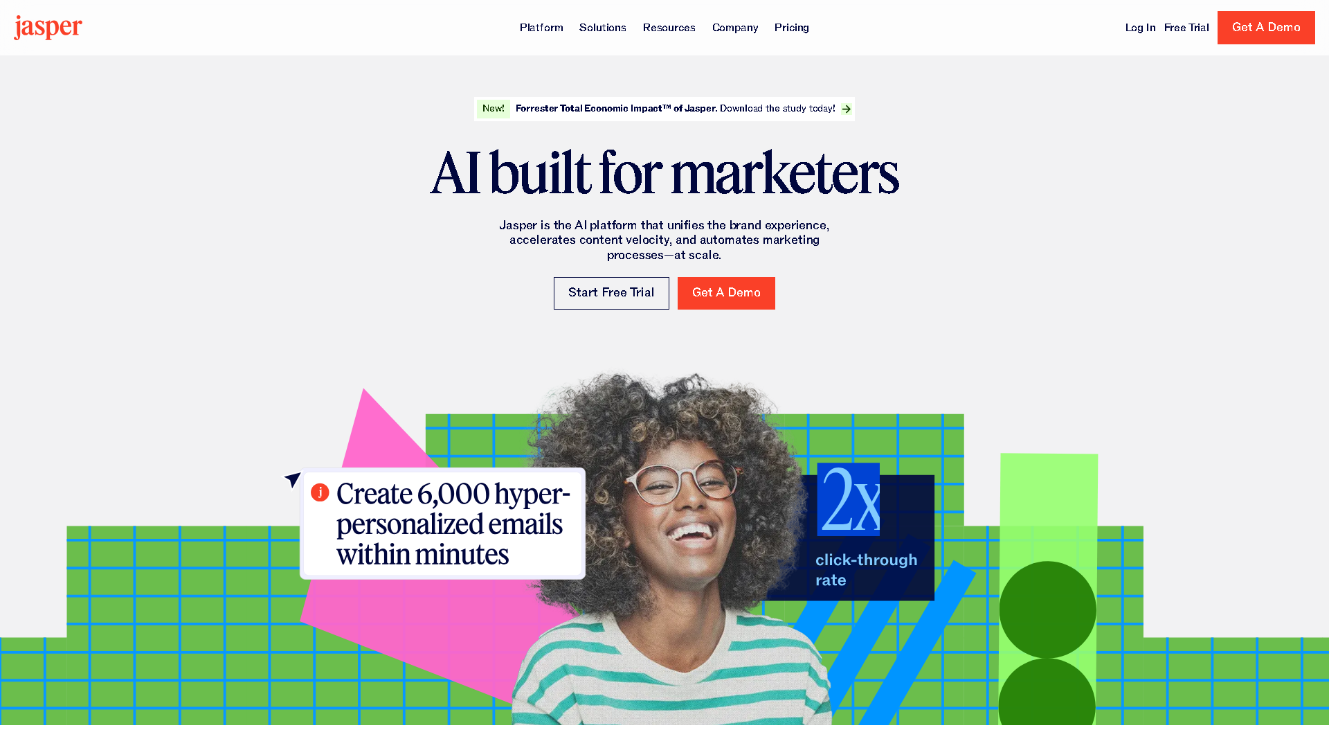 Jasper AI Interface Screenshot - Writing & Editing Tool