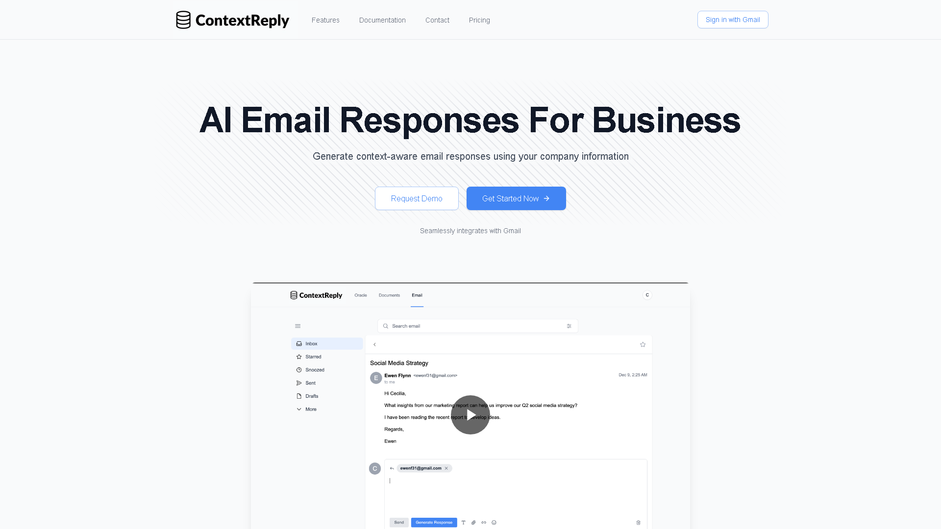 ContextReply Interface Screenshot - Writing & Editing Tool