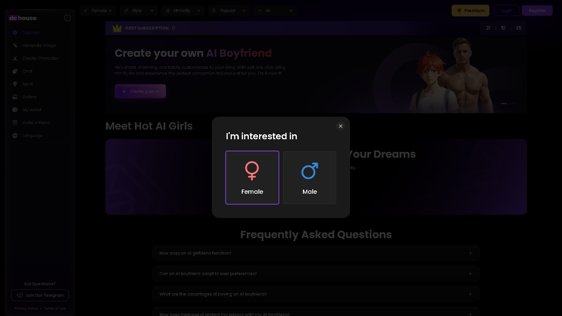 dehouse.ai Interface Screenshot - Chatbots & Assistants Tool