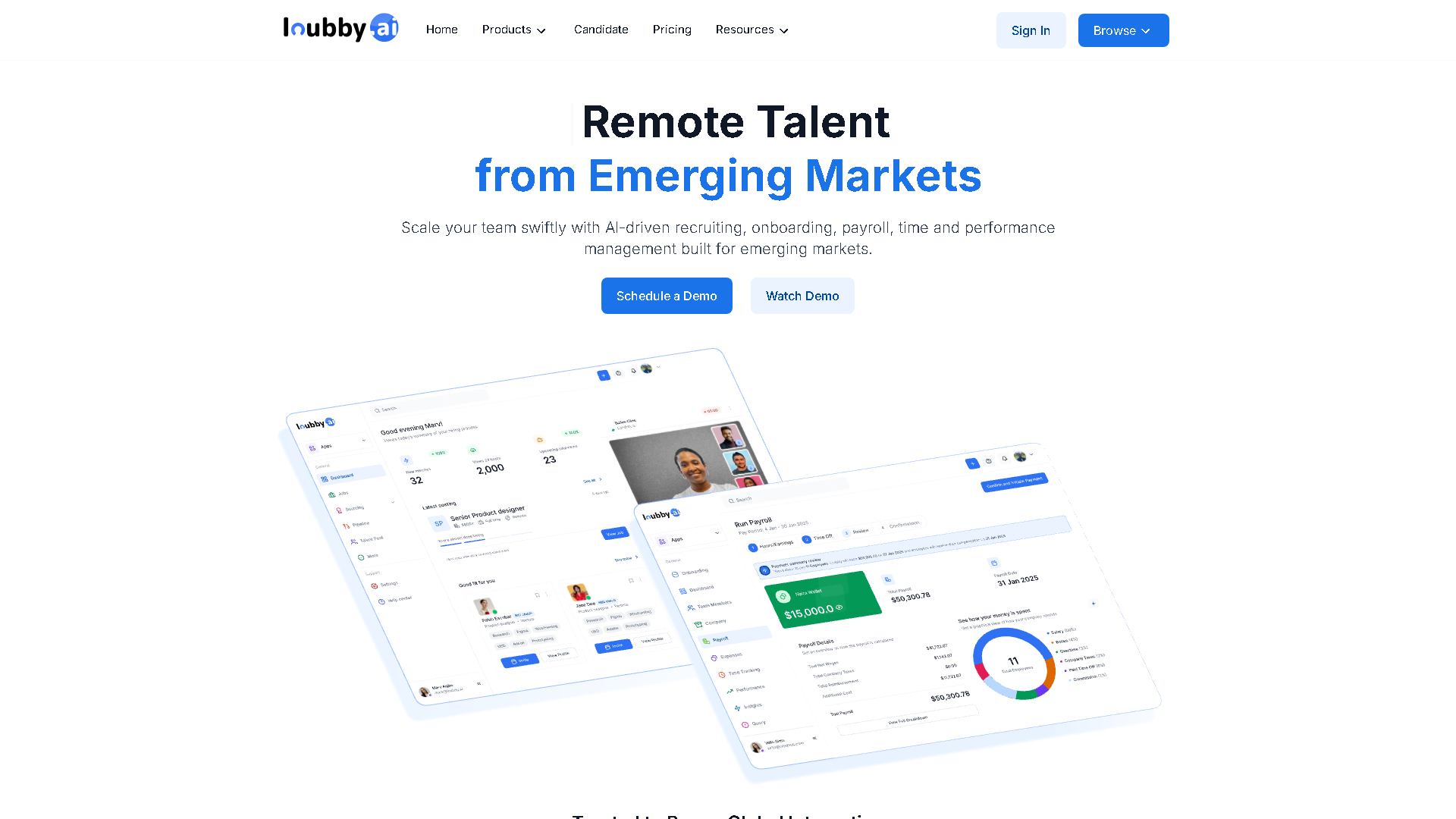 Loubby AI Interface Screenshot - Writing & Editing Tool