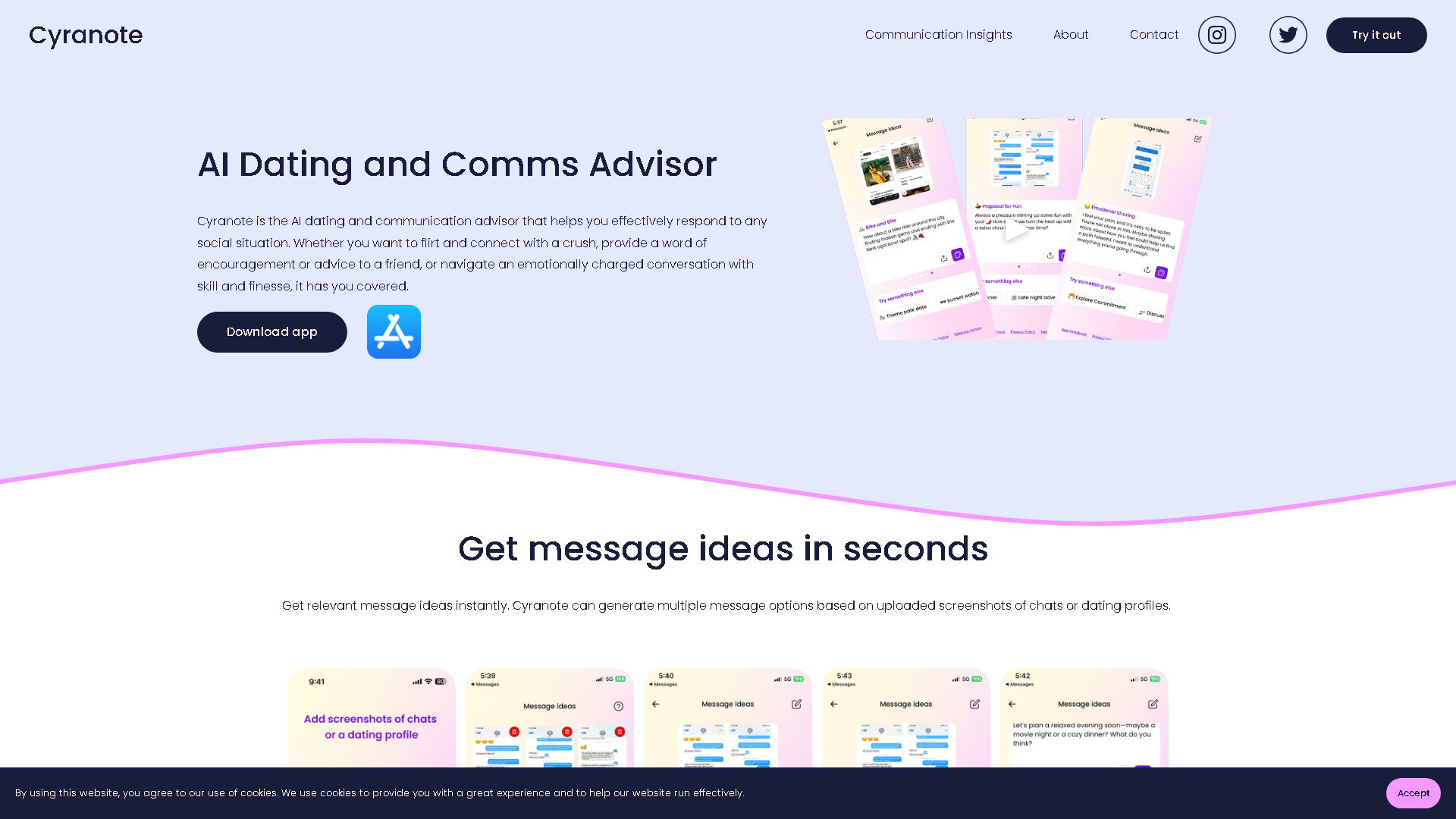 Cyranote Interface Screenshot - Writing & Content Tool