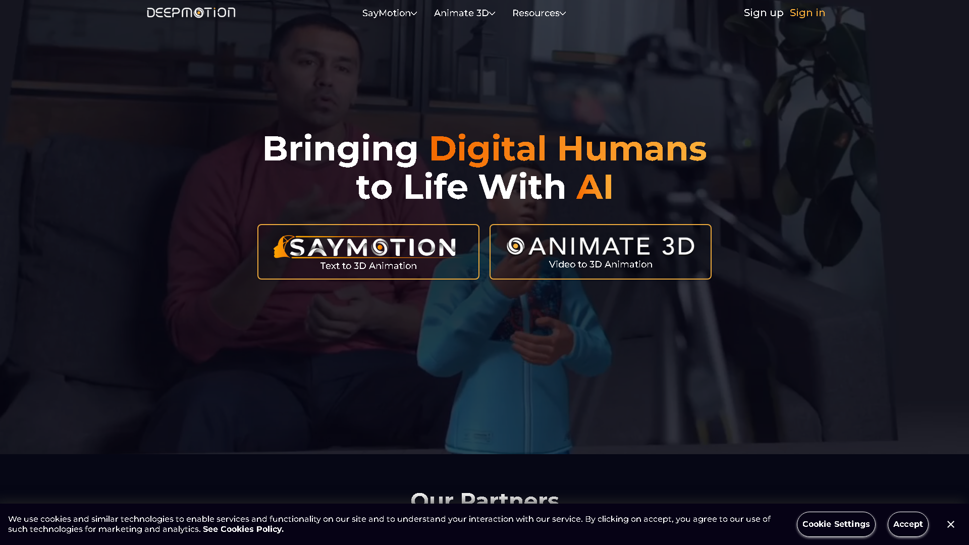 DeepMotion Interface Screenshot - Art & Creative Design Tool
