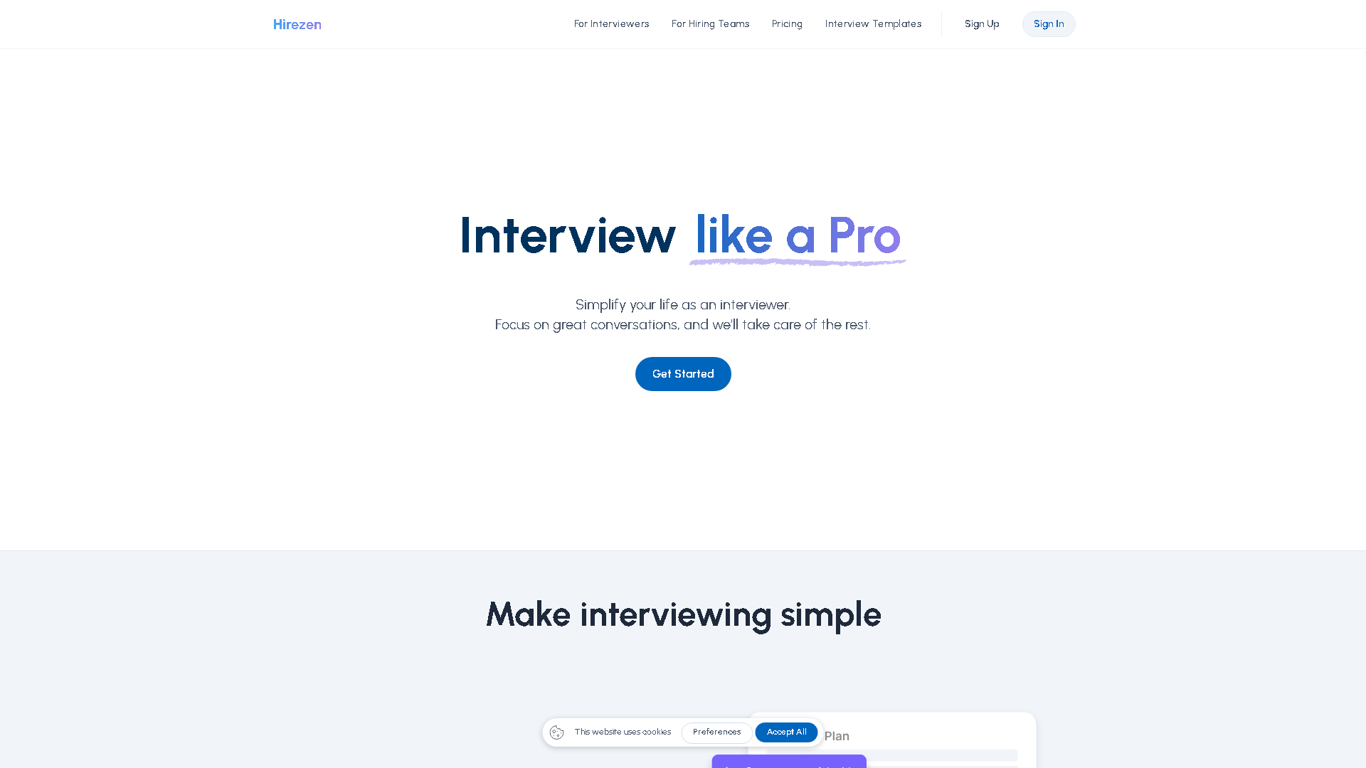 Hirezen Interface Screenshot - Writing & Editing Tool