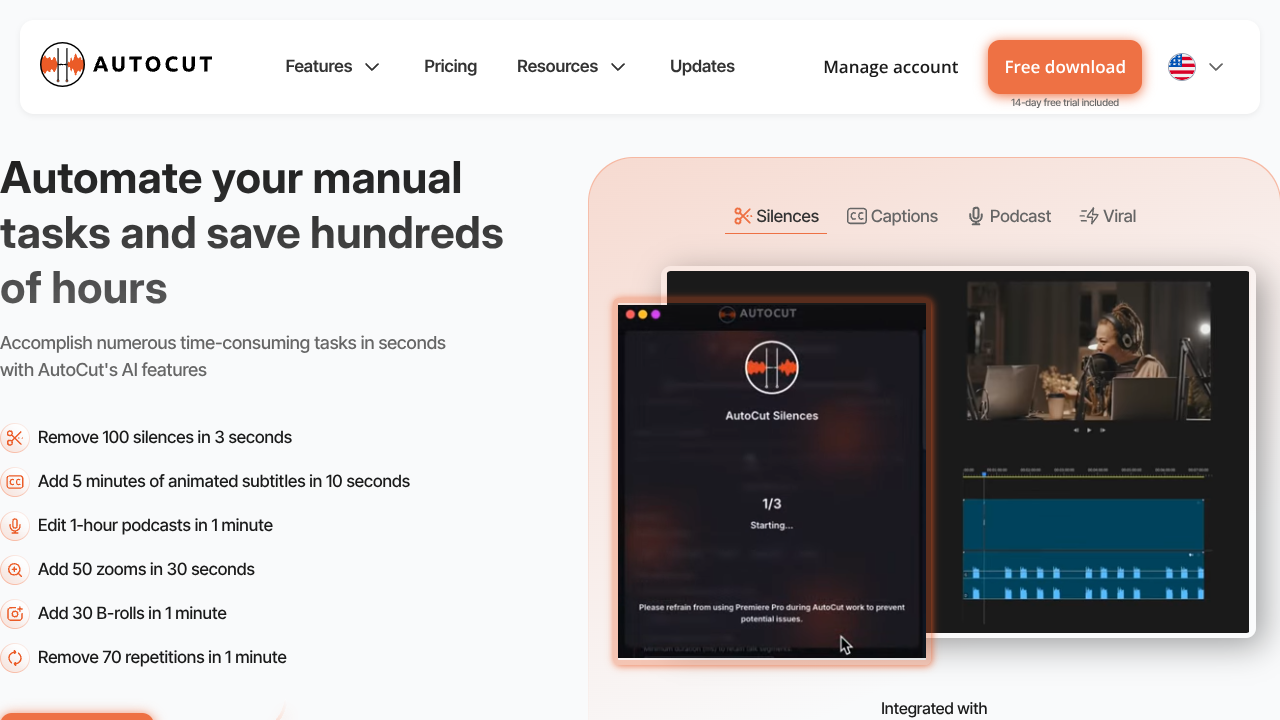 AutoCut Interface Screenshot - Writing & Editing Tool