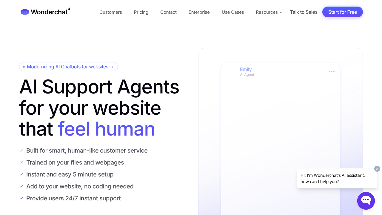 wonderchat.io Interface Screenshot - Writing & Editing Tool