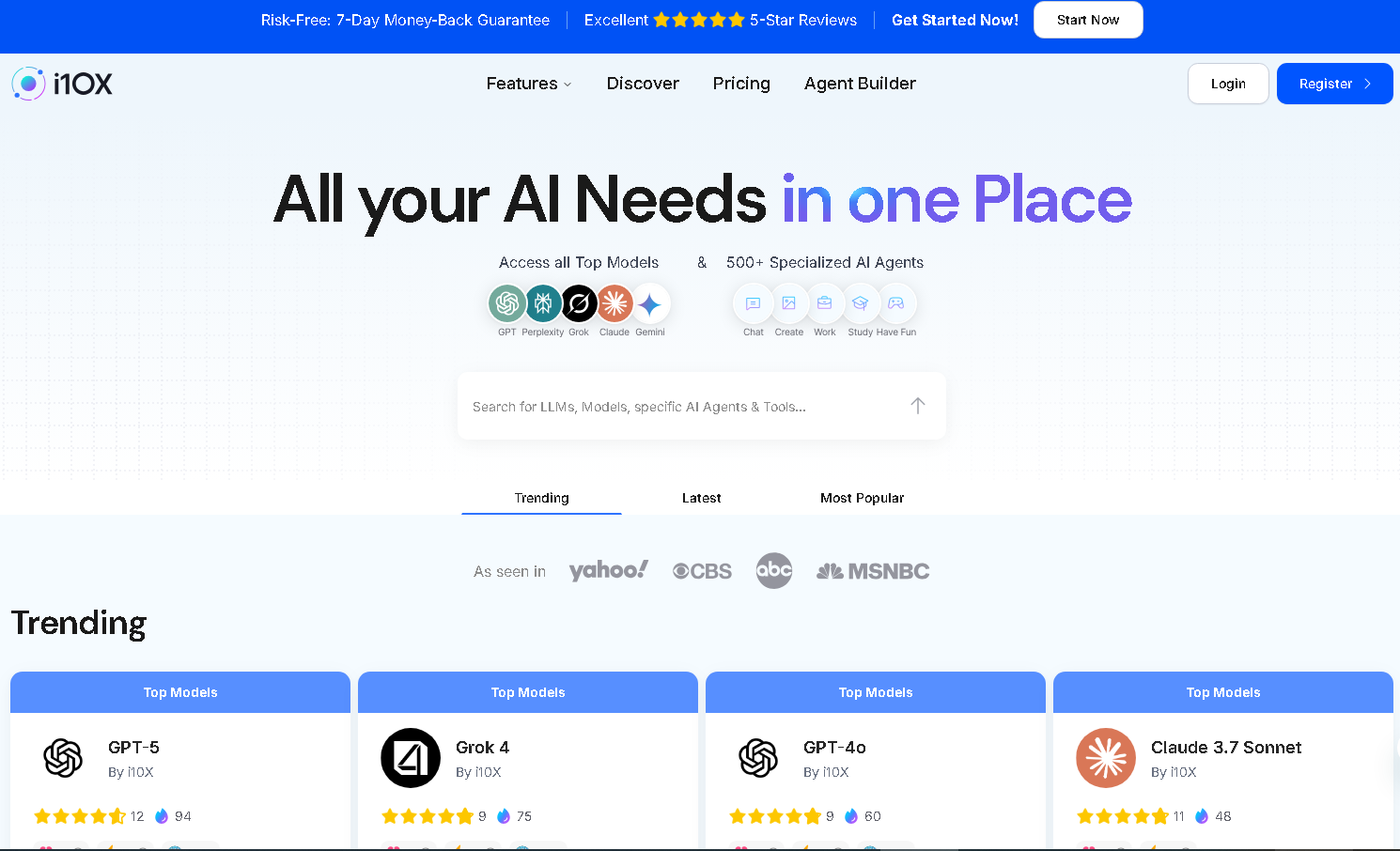 i10x.ai Interface Screenshot - Writing & Editing Tool