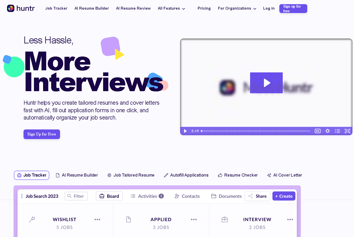 huntr.co Interface Screenshot - Writing & Editing Tool