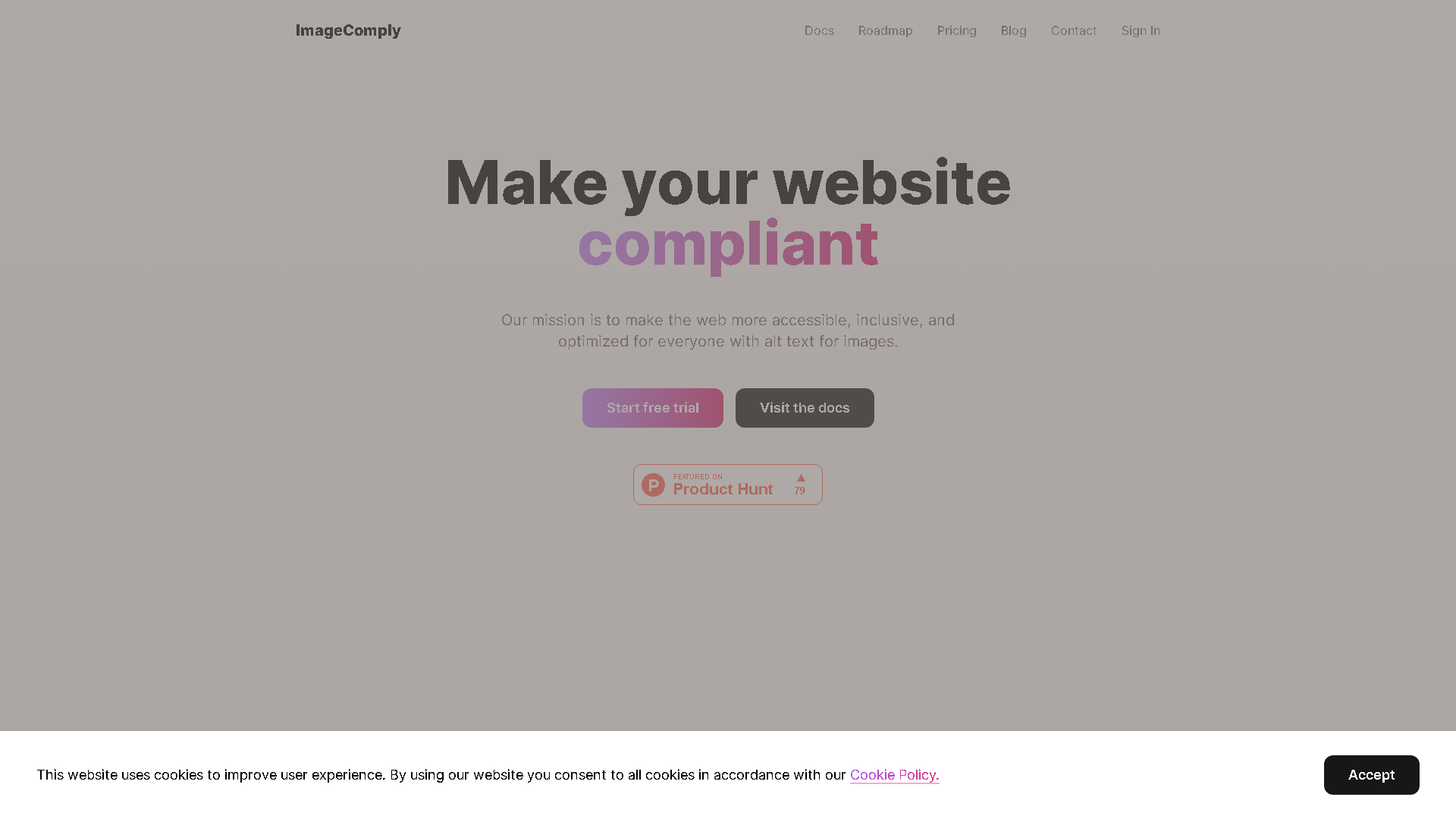 ImageComply Interface Screenshot - Writing & Editing Tool