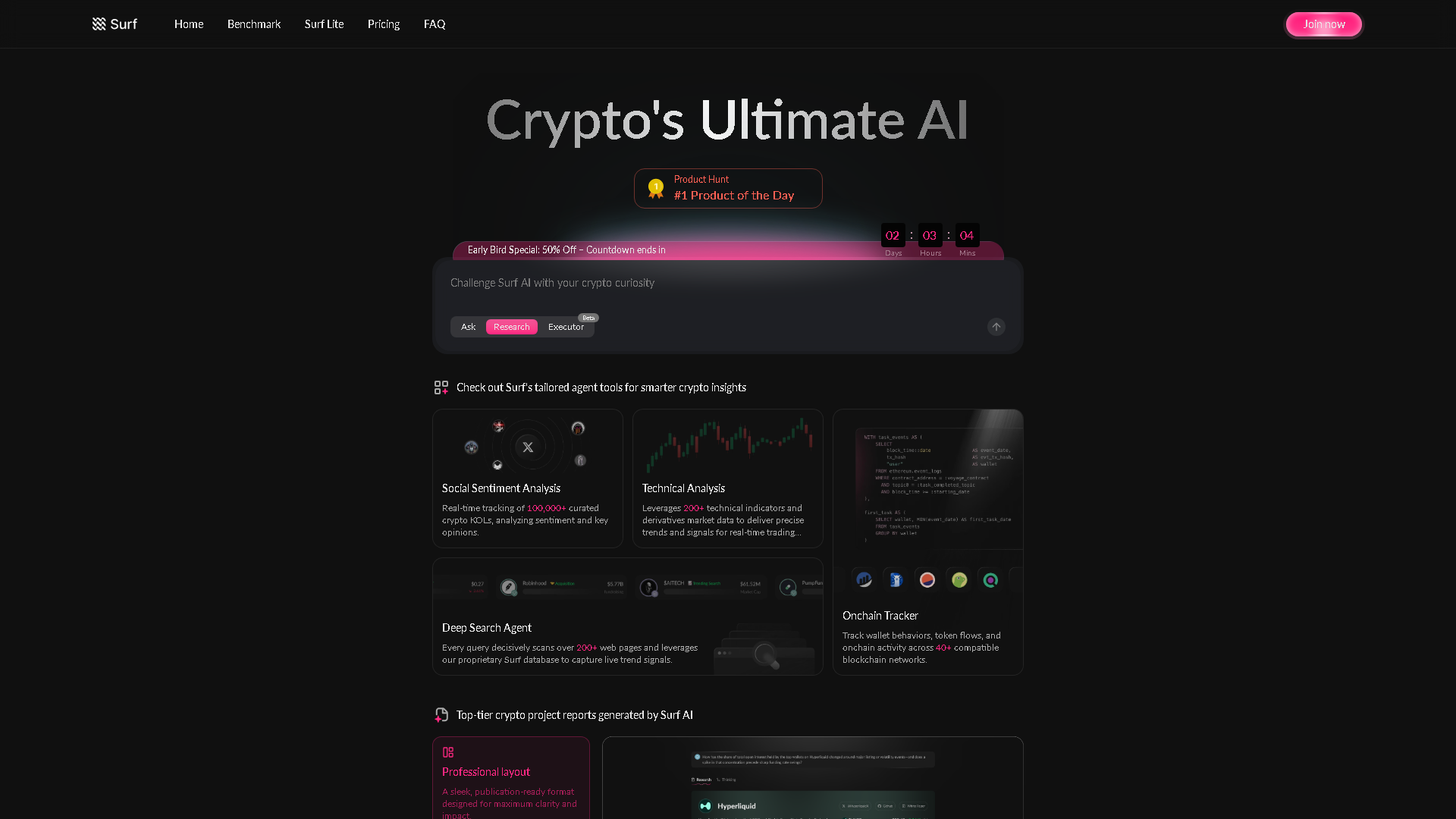 Surf Interface Screenshot - Writing & Editing Tool