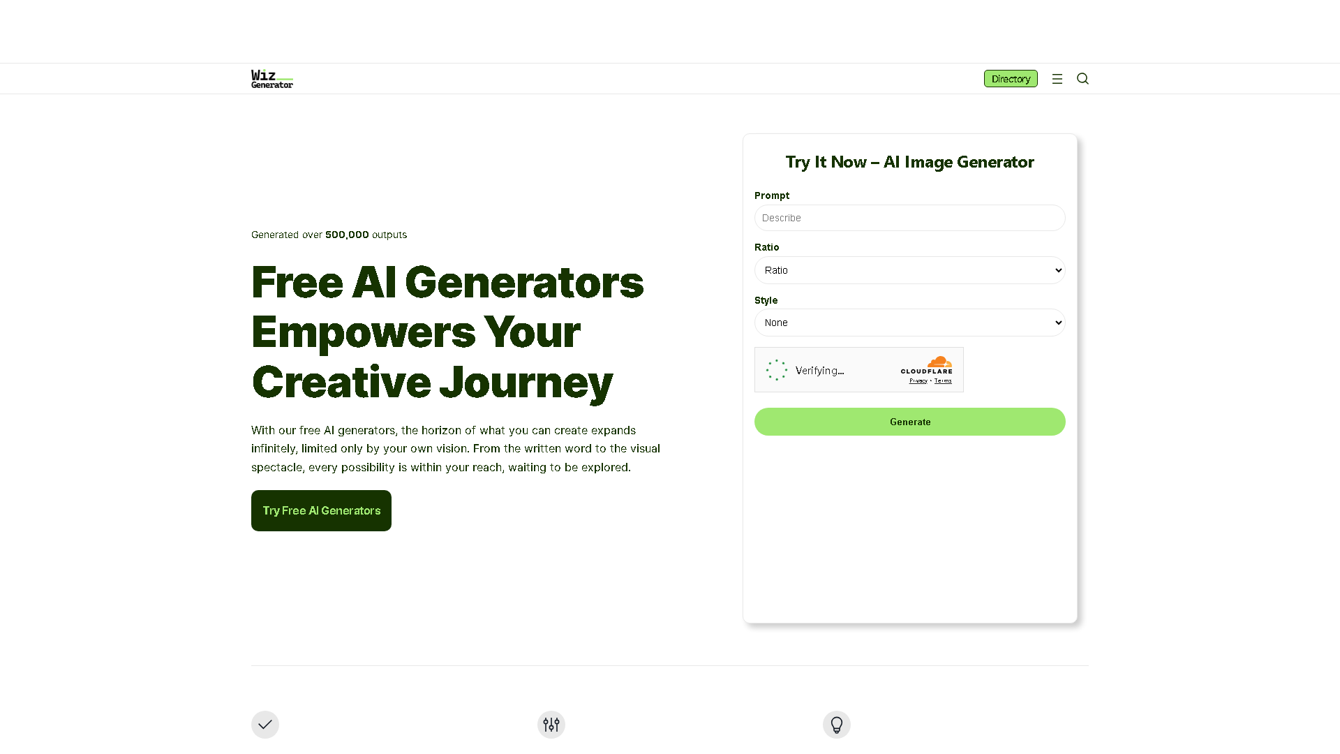 WizGenerator Interface Screenshot - Writing & Editing Tool