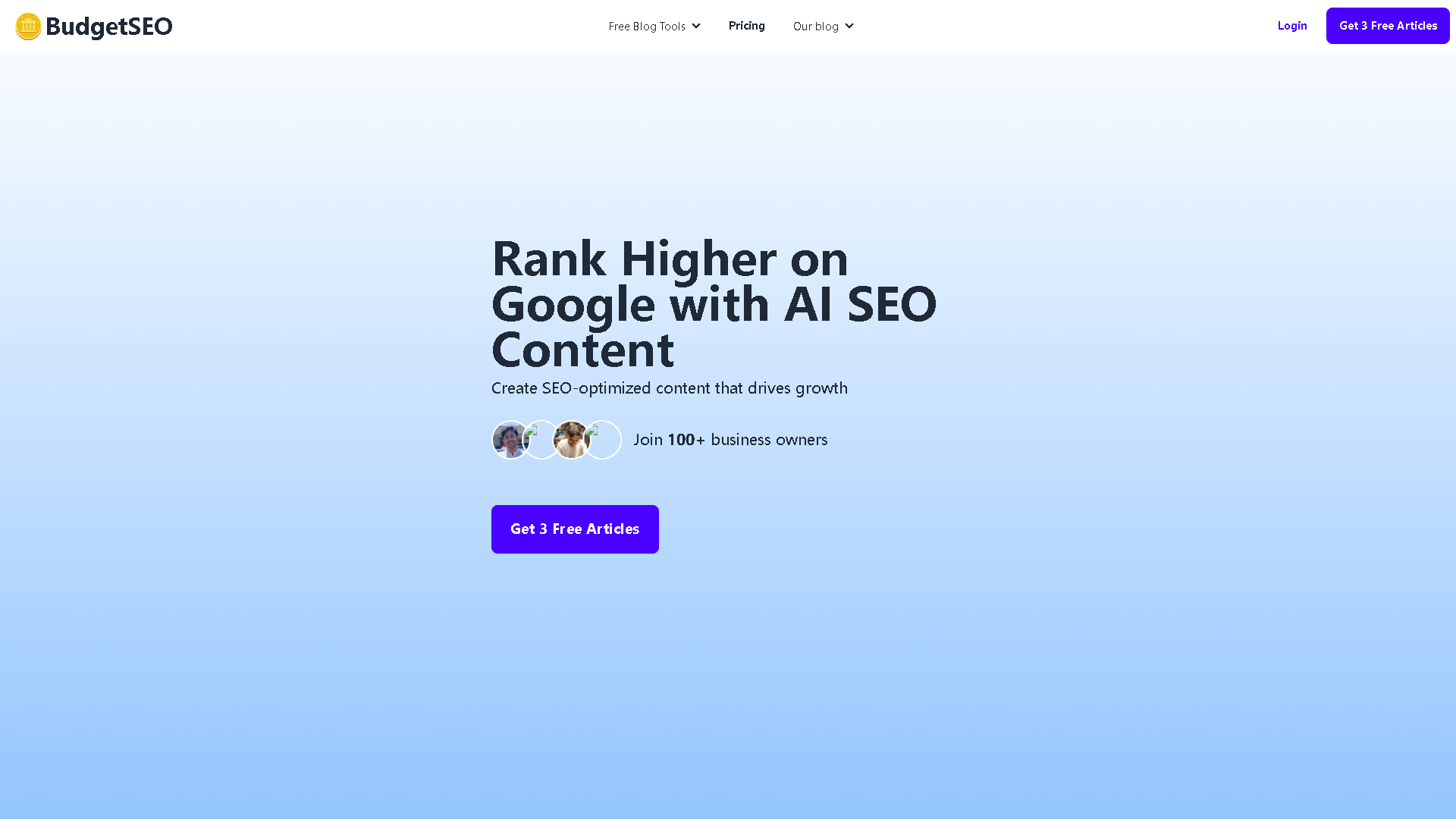BudgetSEO Interface Screenshot - Writing & Editing Tool