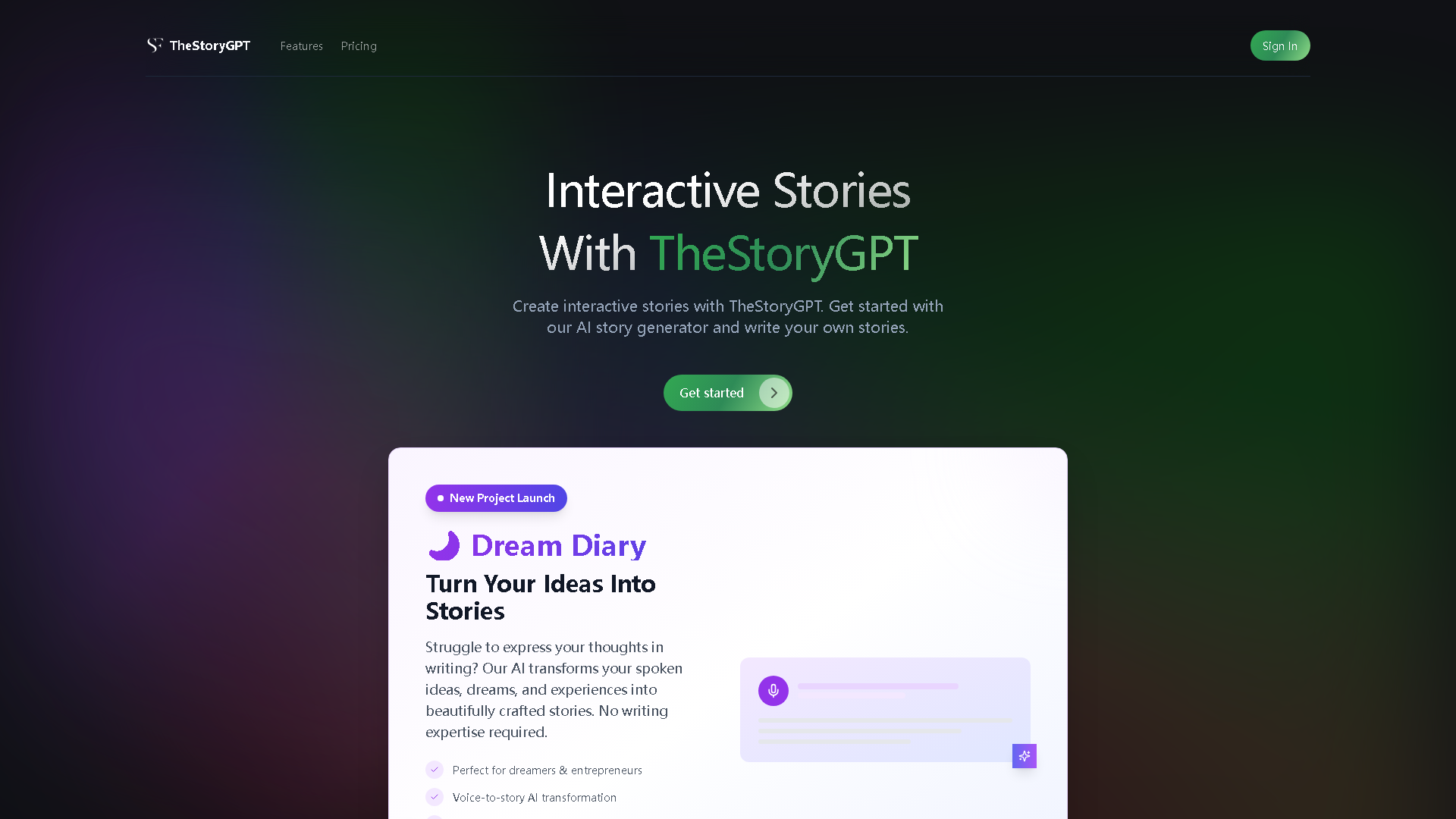 TheStoryGPT Interface Screenshot - Writing & Editing Tool