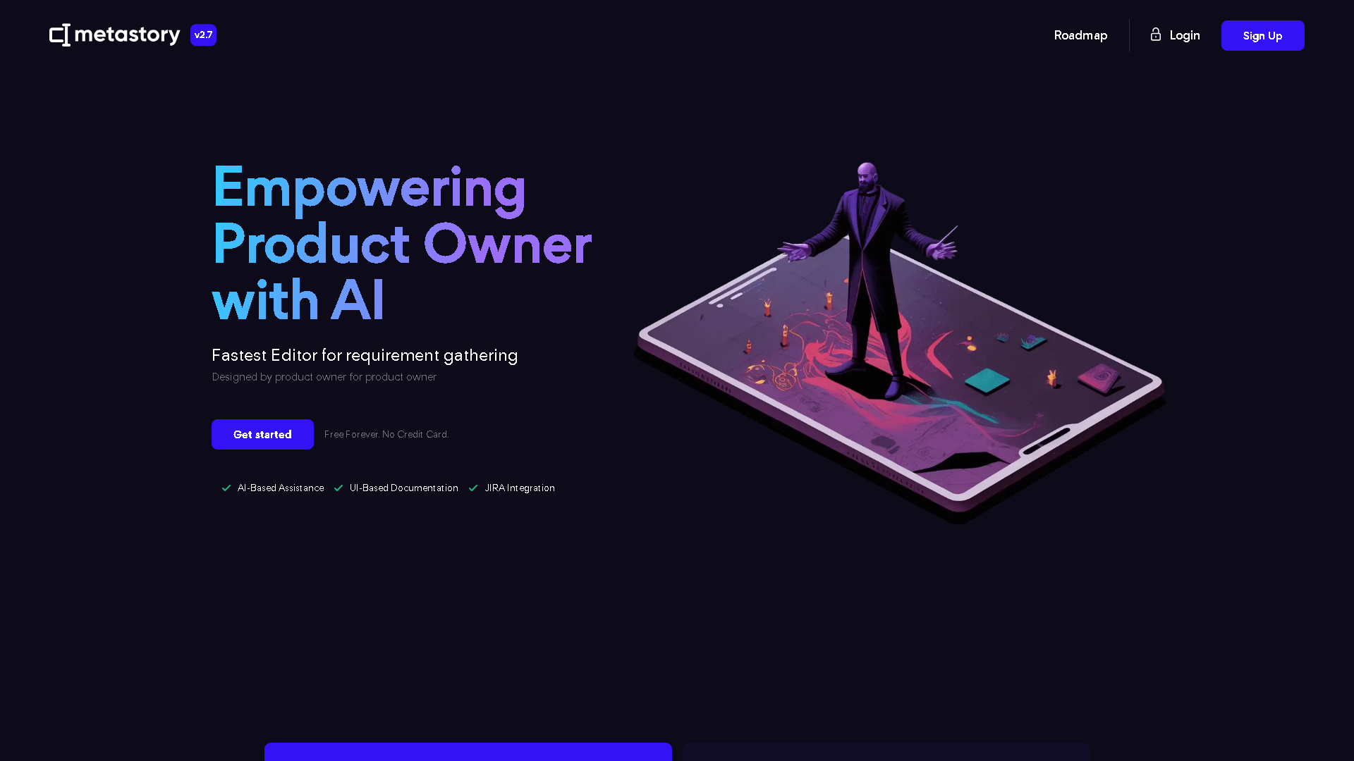 metastory AI Interface Screenshot - Writing & Editing Tool