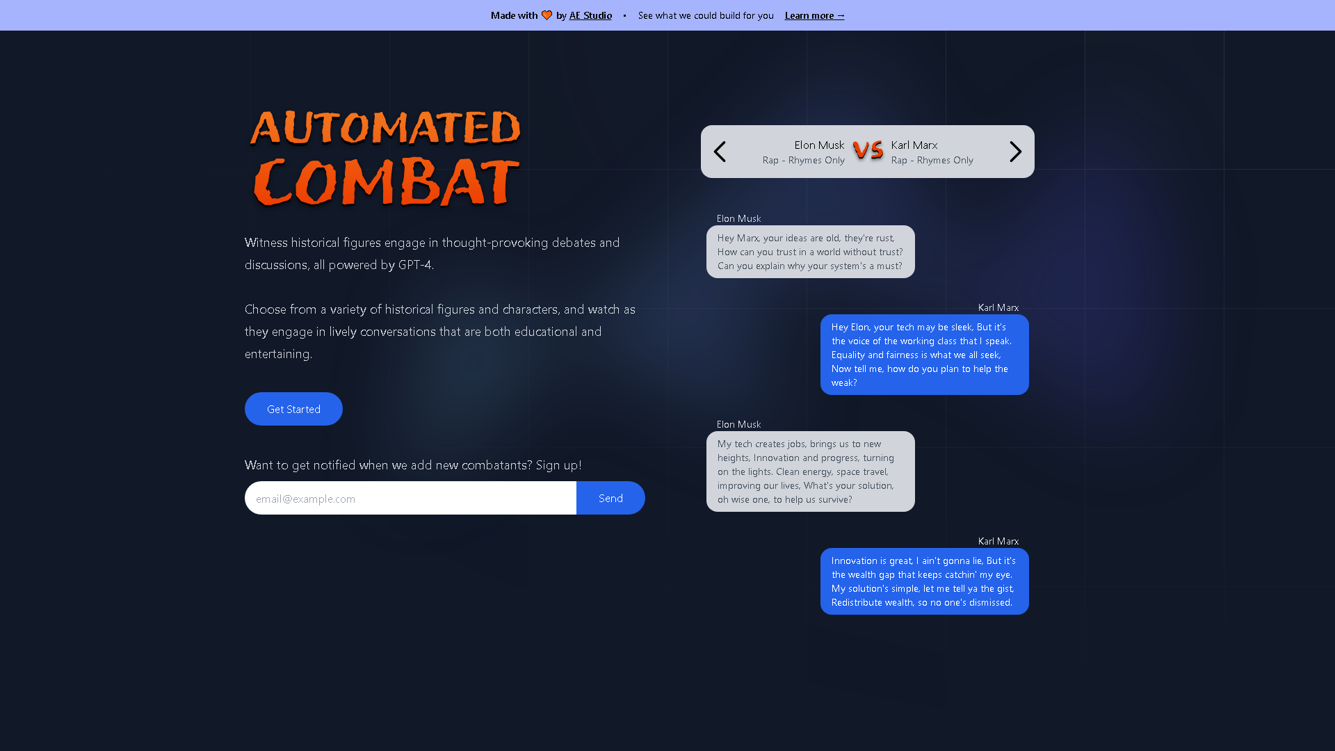 AE Studio's Same Day Skunkworks Interface Screenshot - Writing & Editing Tool
