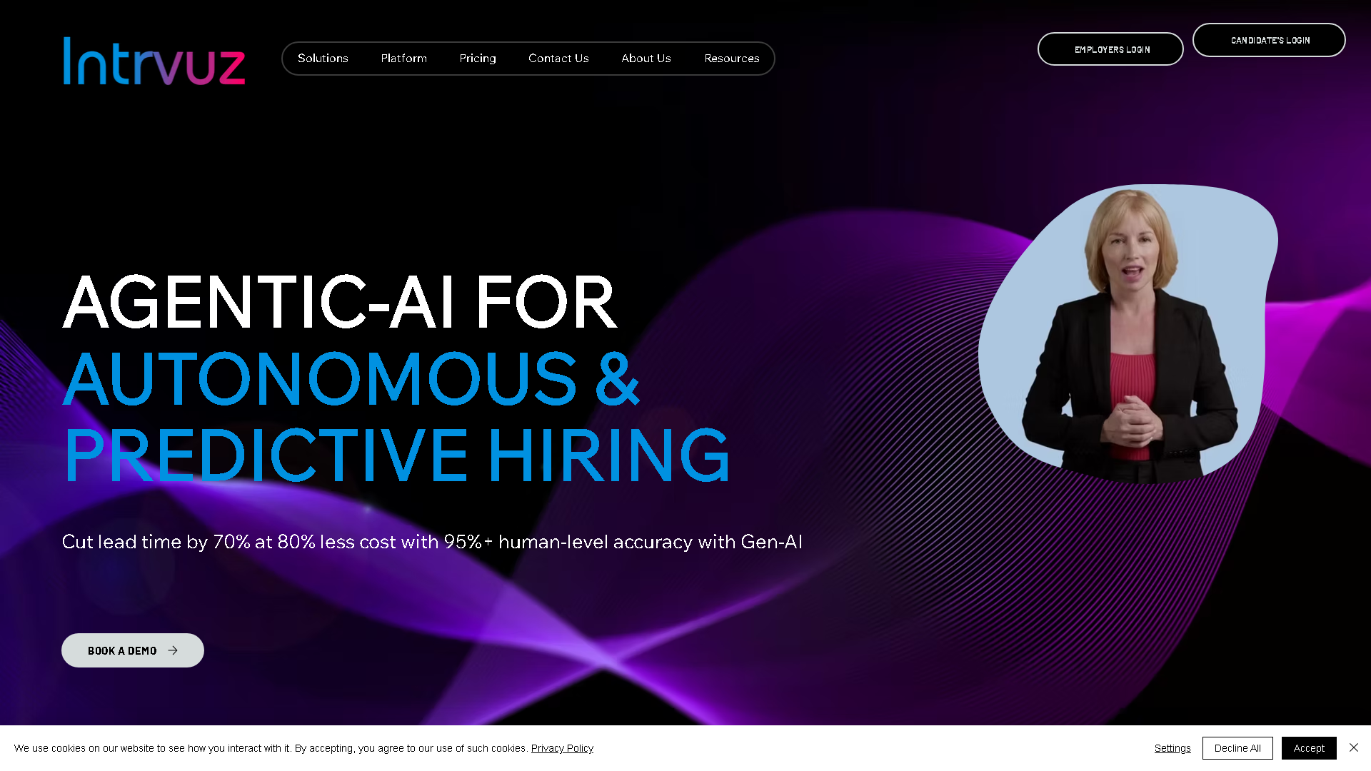 Intrvuz Interface Screenshot - Writing & Editing Tool