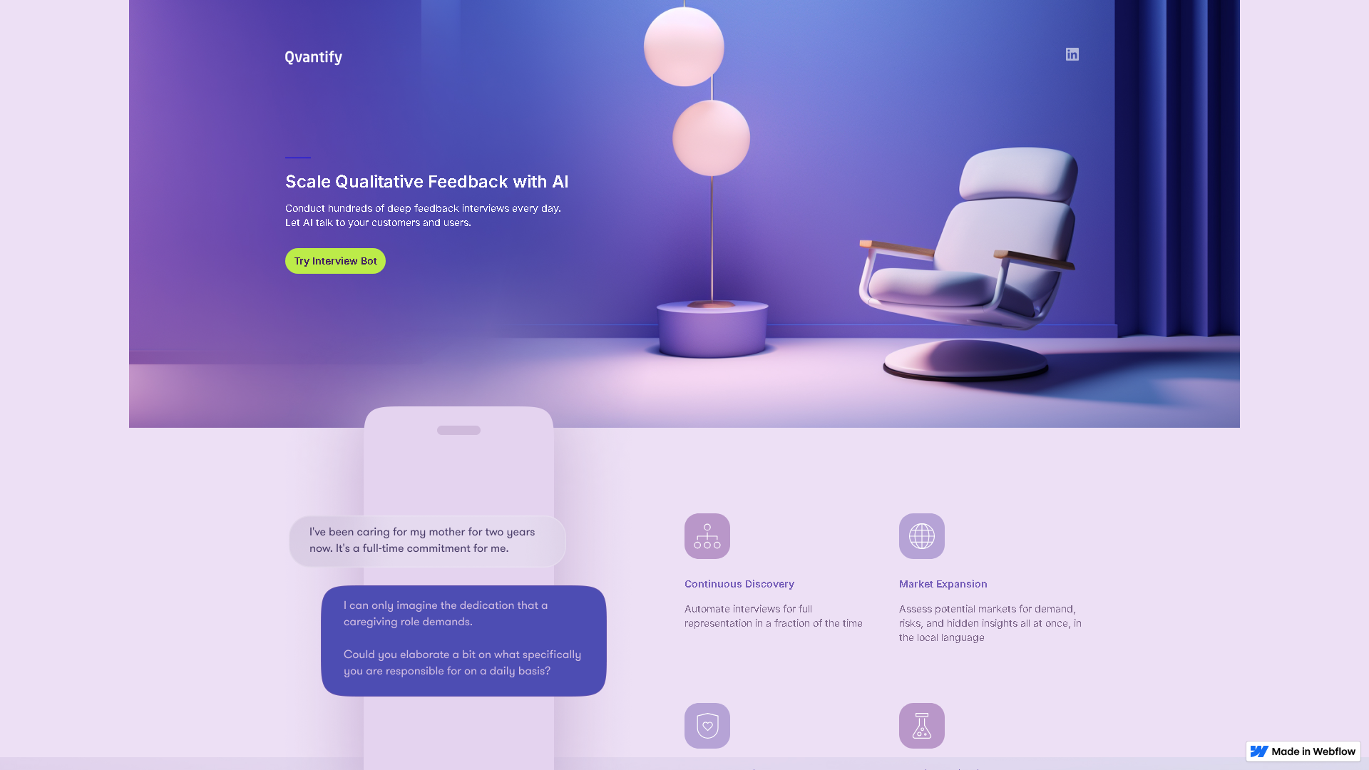 Qvantify Interface Screenshot - Writing & Editing Tool