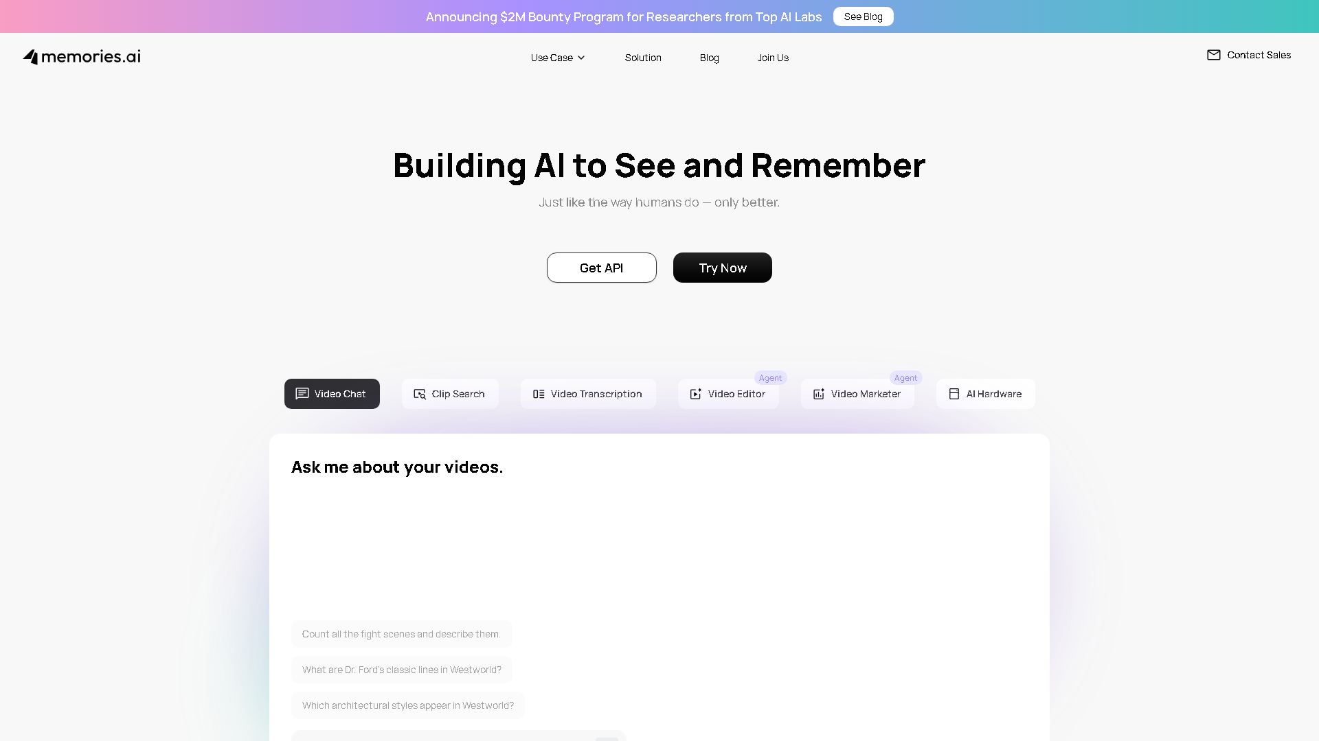 Memories.ai Interface Screenshot - Voice Generation & Conversion Tool