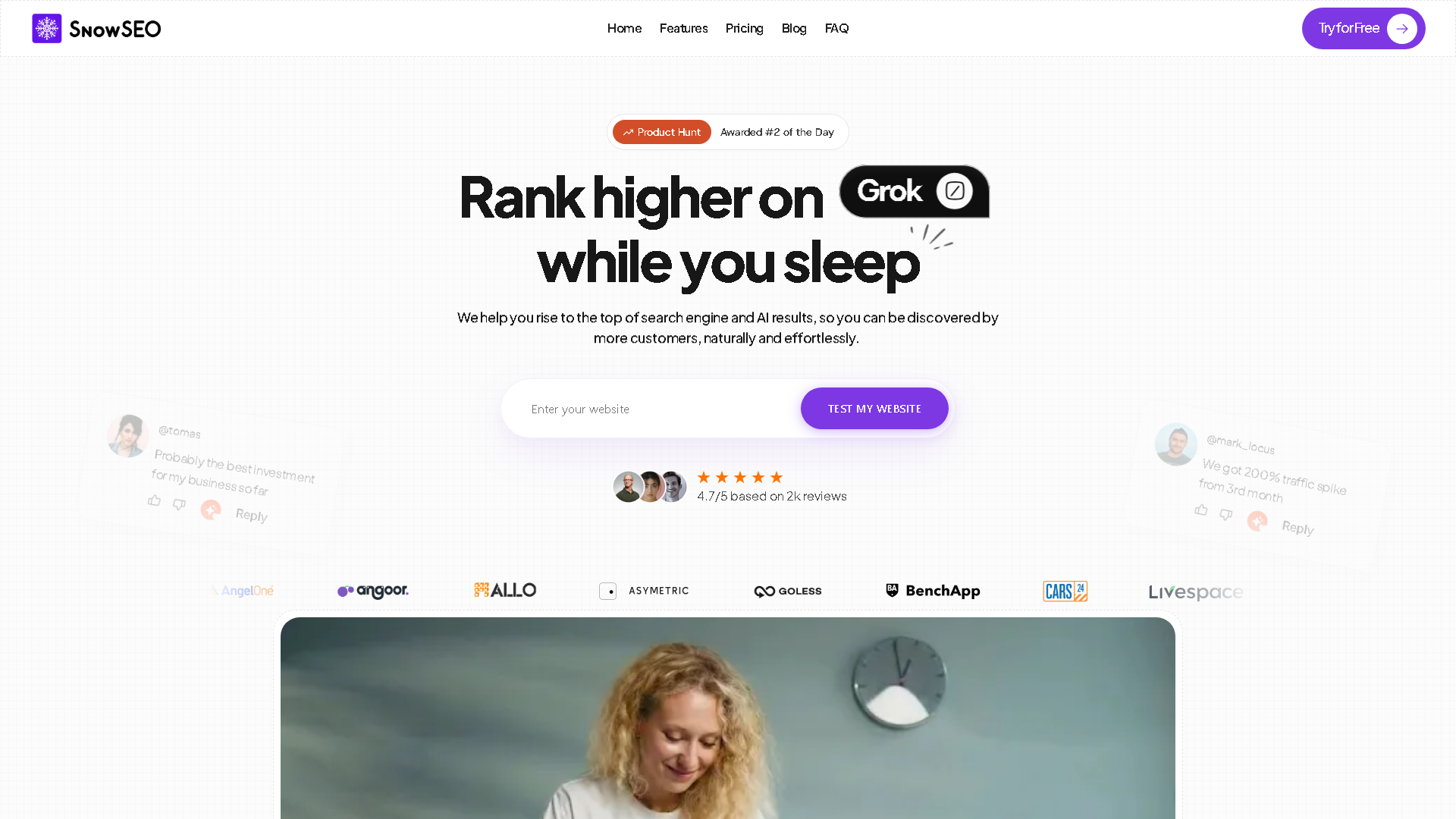SnowSEO Interface Screenshot - Marketing & Advertising Tool