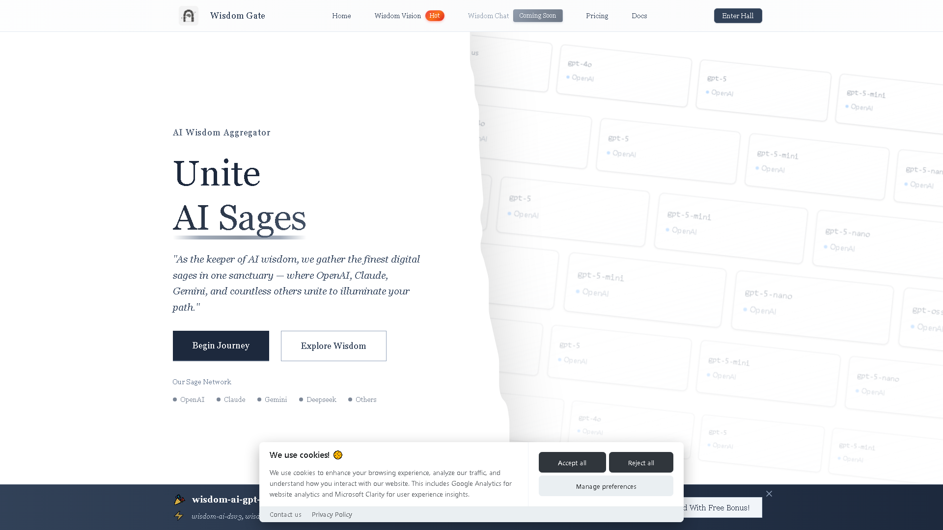 Wisdom Gate | AI API Interface Screenshot - AI Models & Infrastructure Tool