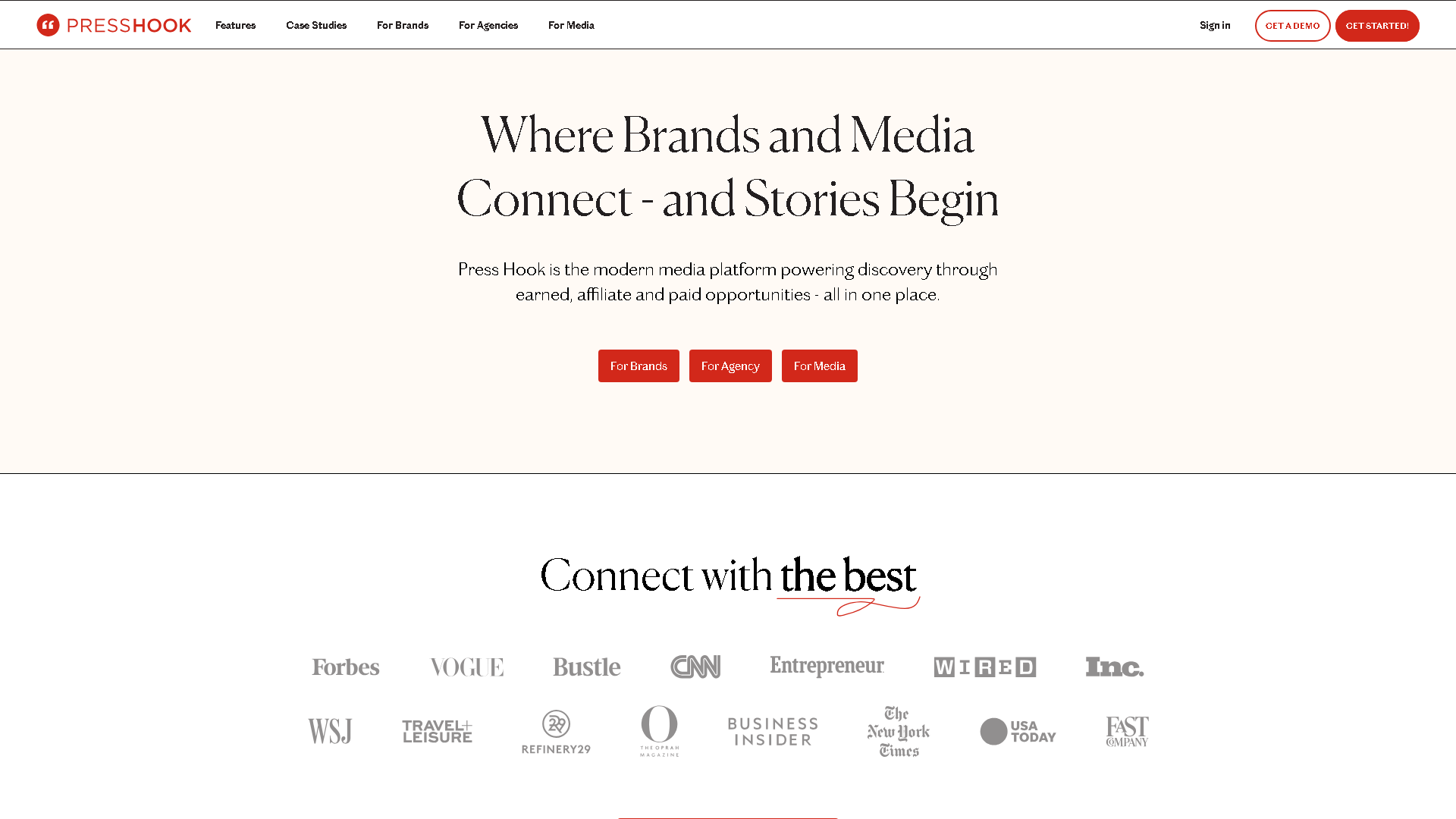 Press Hook Interface Screenshot - Writing & Editing Tool