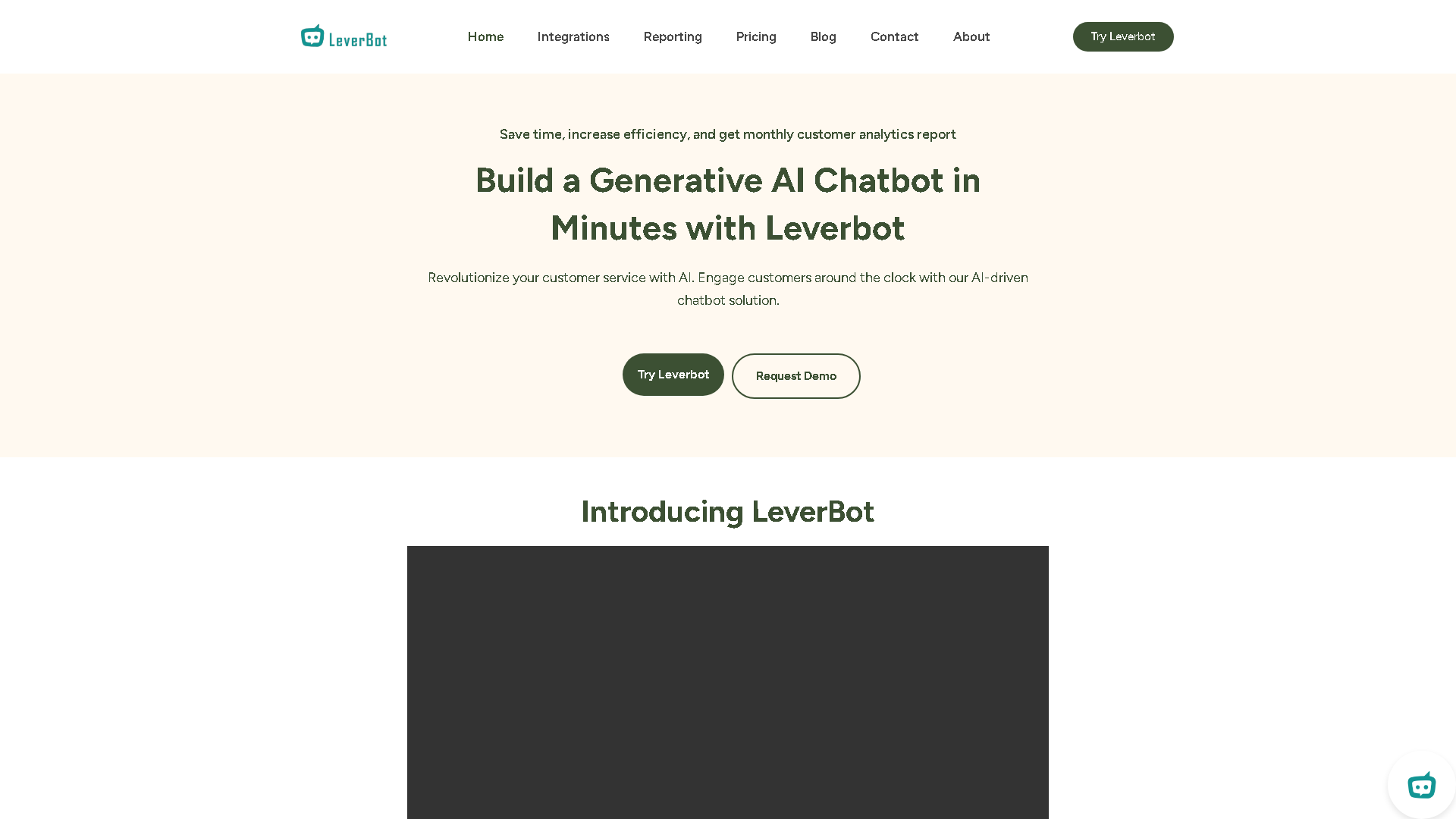 LeverBot Interface Screenshot - Writing & Editing Tool