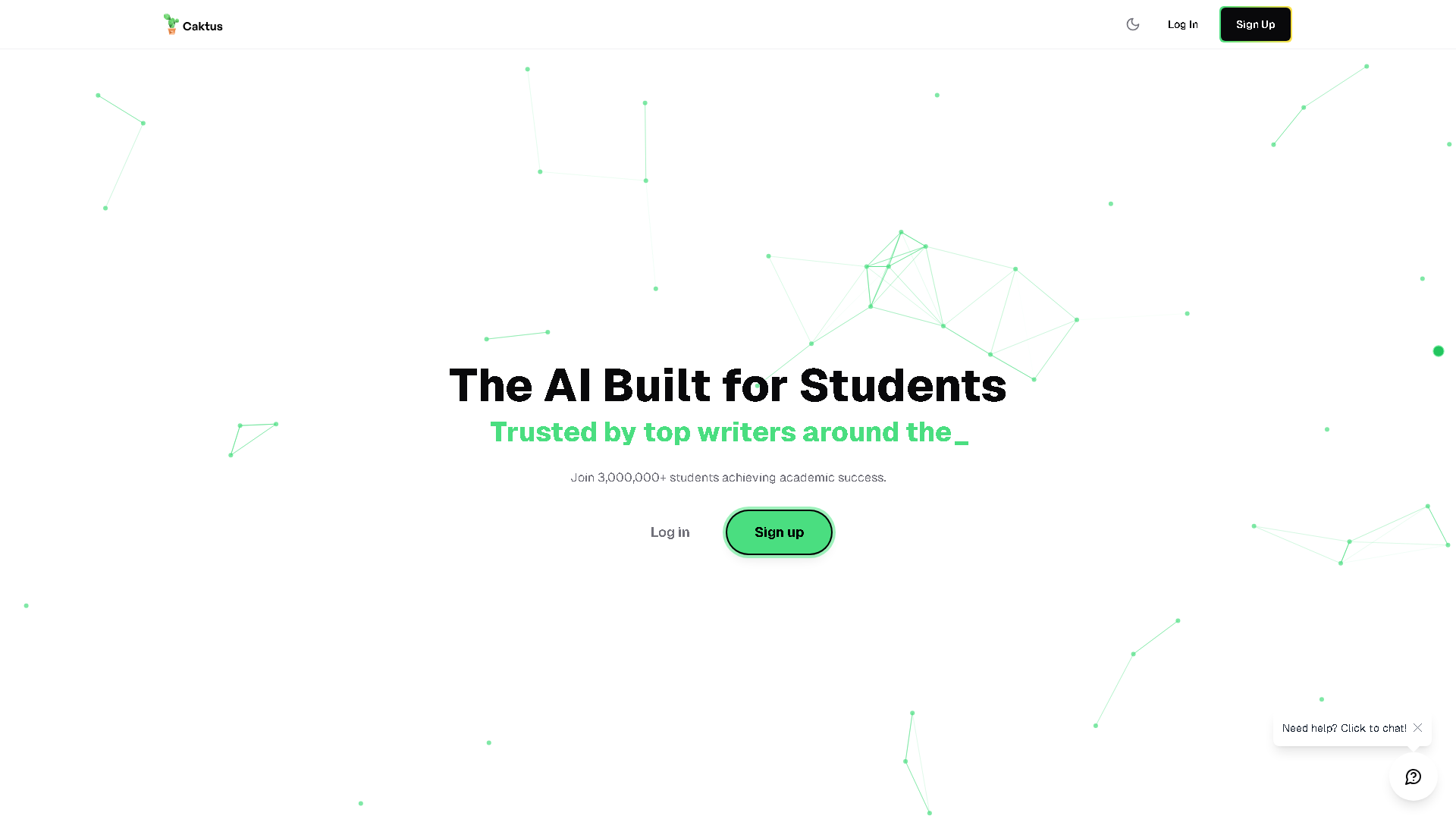 Caktus AI Interface Screenshot - Writing & Editing Tool