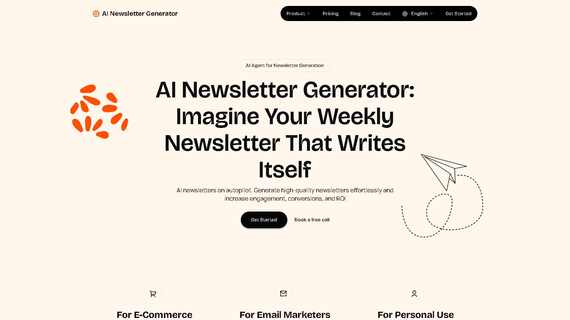 AI Newsletter Generator Interface Screenshot - Writing & Editing Tool
